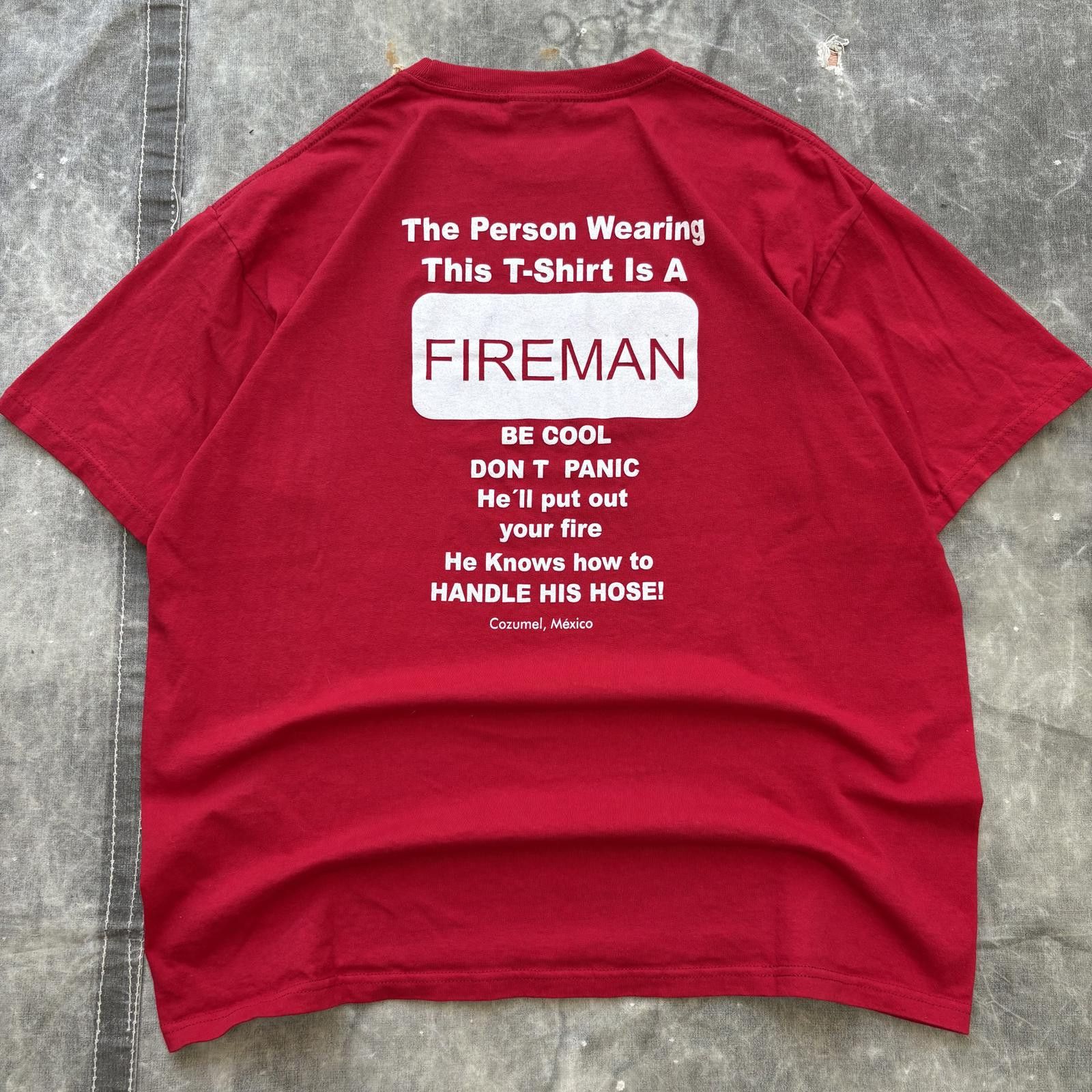 Vintage Vintage Y2K Fireman Firefighter Funny Sex Joke Hose Shirt Size US XL / EU 56 / 4 - 1 Thumbnail