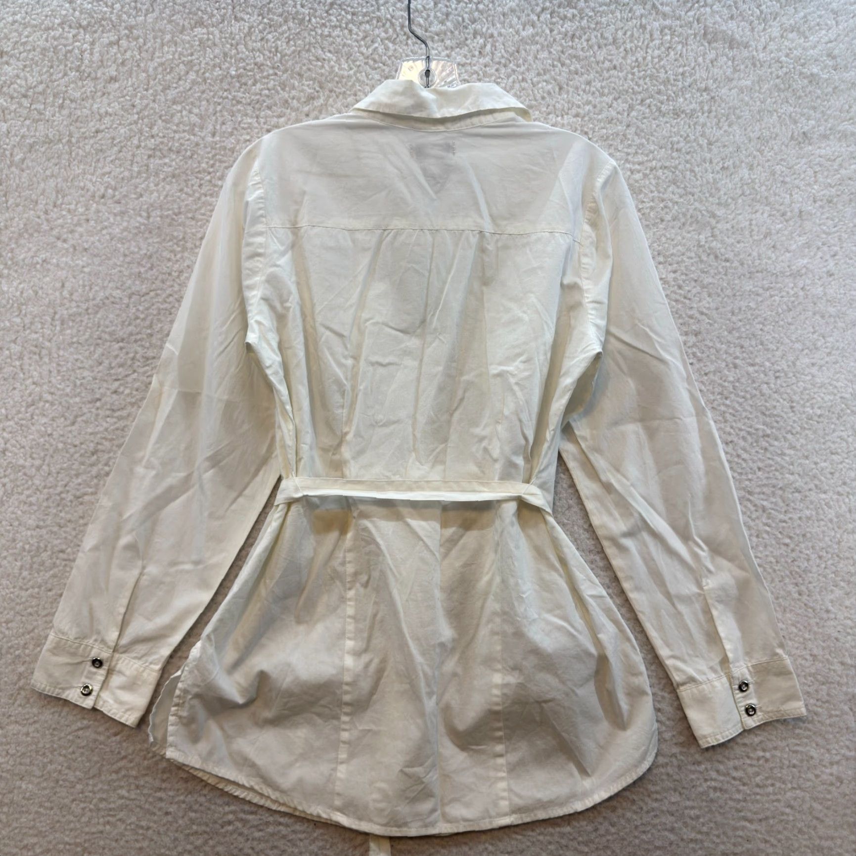 Vintage VINTAGE NEW Y2K Button Up Top Blouse Large White Fairy Grunge Corpcore Office Shirt Womens L Size L / US 10 / IT 46 - 2 Thumbnail