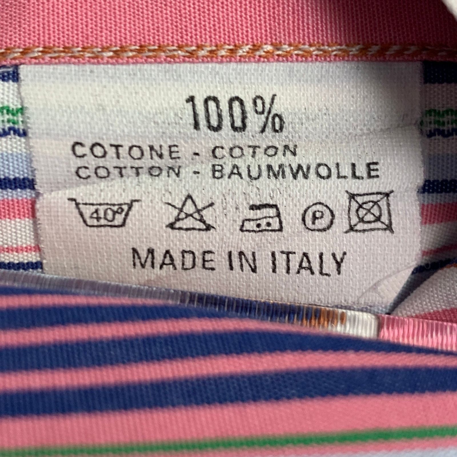 Etro Multi Color Stripe Cotton Spread Collar Long Sleeve Shirt Size US XS / EU 42 / 0 - 8 Thumbnail