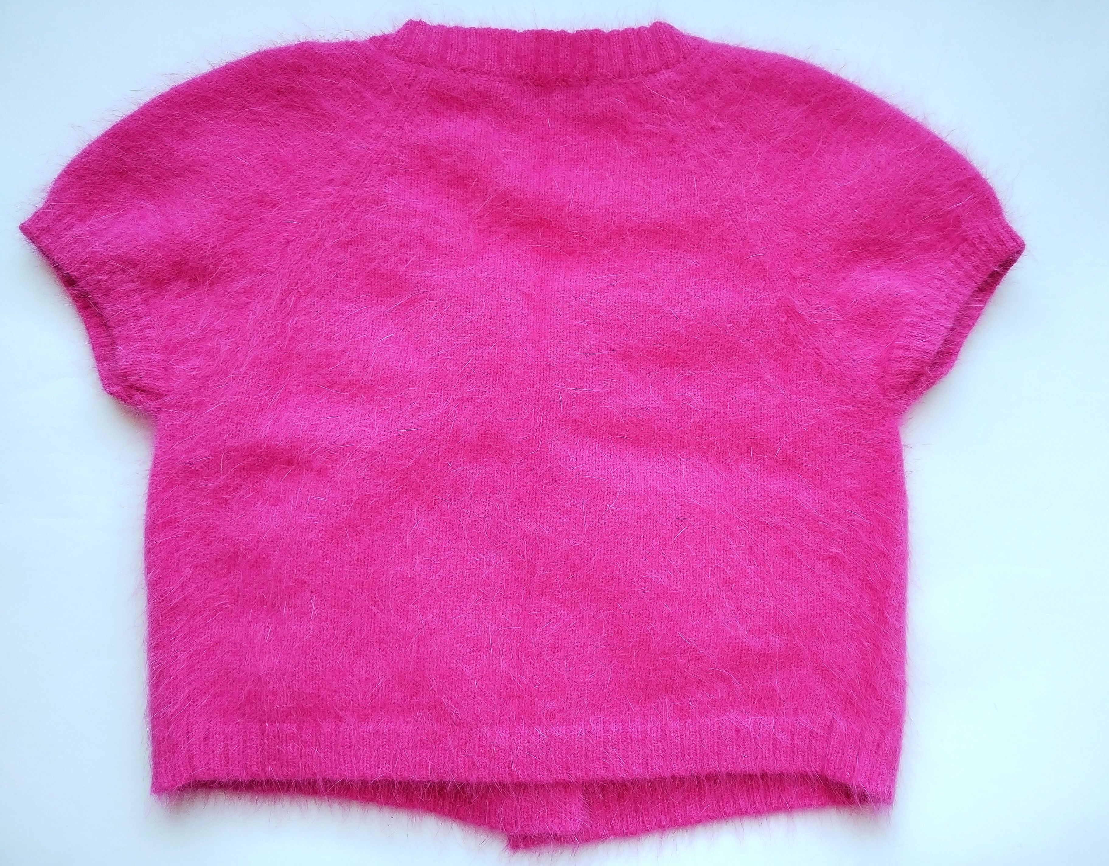 Guizio Fuzzy mohair pink open micro cardigan Size S / US 4 / IT 40 - 4 Thumbnail