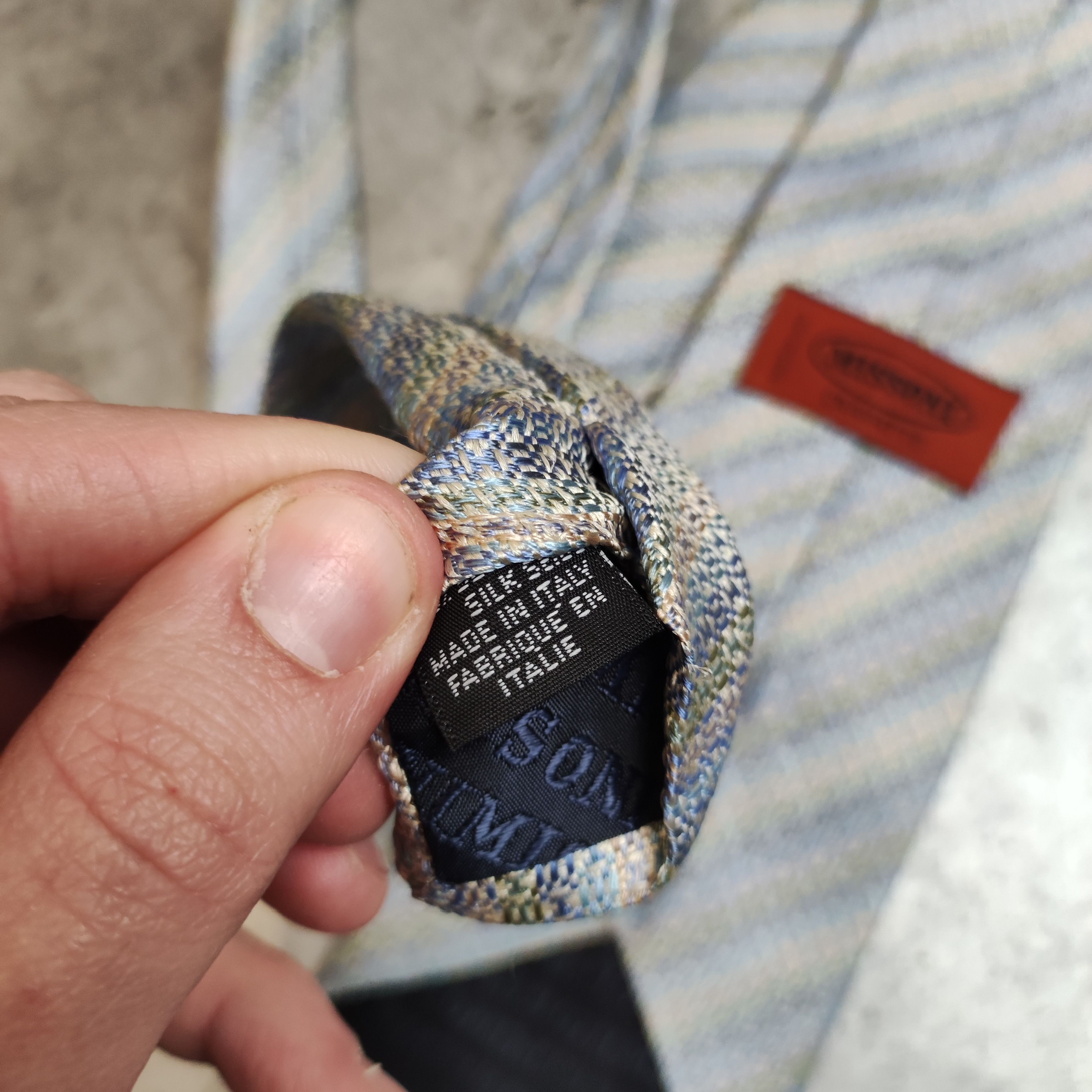 Missoni Vintage RARE 90s Missoni Cravatte Abstract Tie Size ONE SIZE - 4 Thumbnail