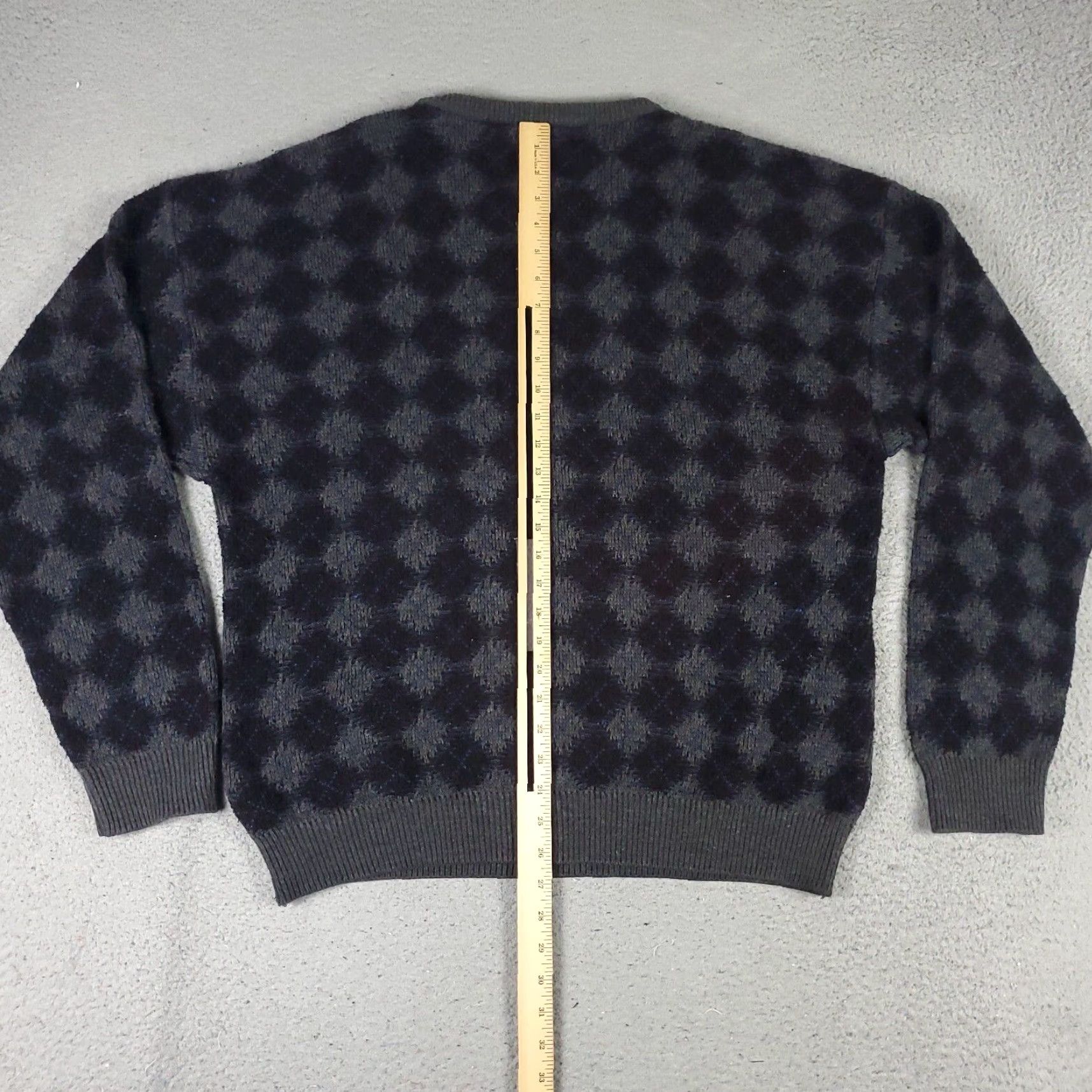 Jantzen Jantzen Mens Gray Geometric Pullover Sweater XL Long Sleeve Crew Neck Size US XL / EU 56 / 4 - 5 Thumbnail