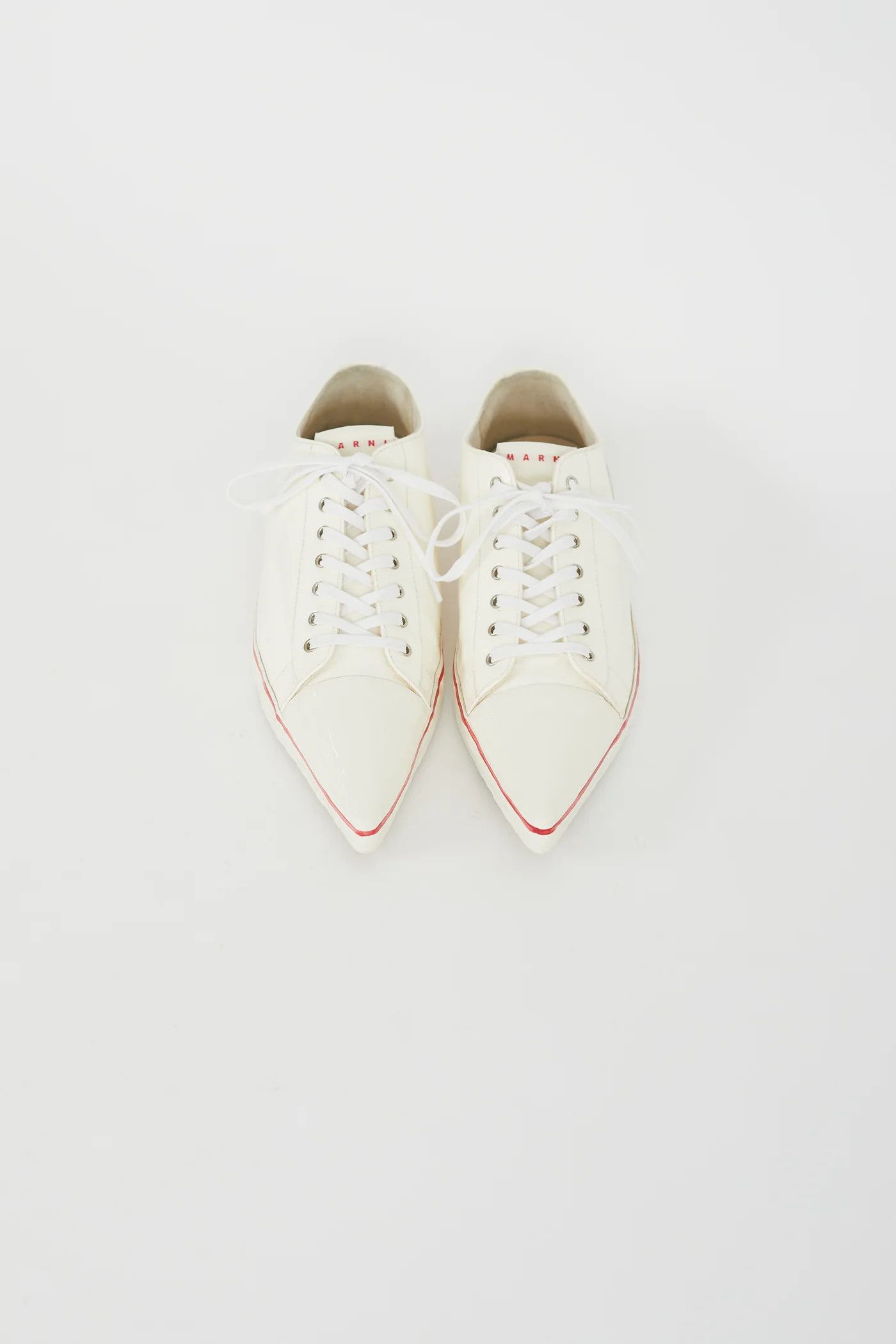 Marni o1y0225 Low-Top Sneakers in Off White/Red Size US 11 / EU 44 - 2 Thumbnail
