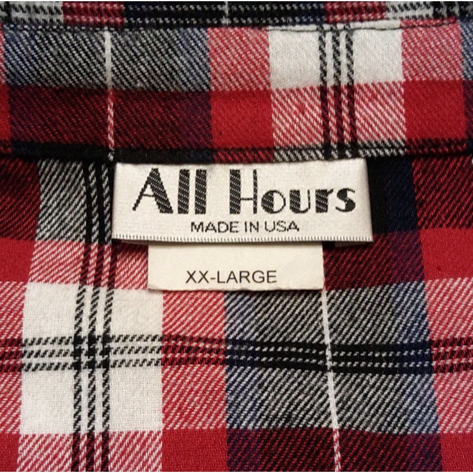 Vintage VINTAGE All Hours Shirt 2XL Red Black Plaid Flannel Womens 1980s USA Made Grunge Shirt Size XXL / US 16-18 / IT 52-54 - 6 Thumbnail
