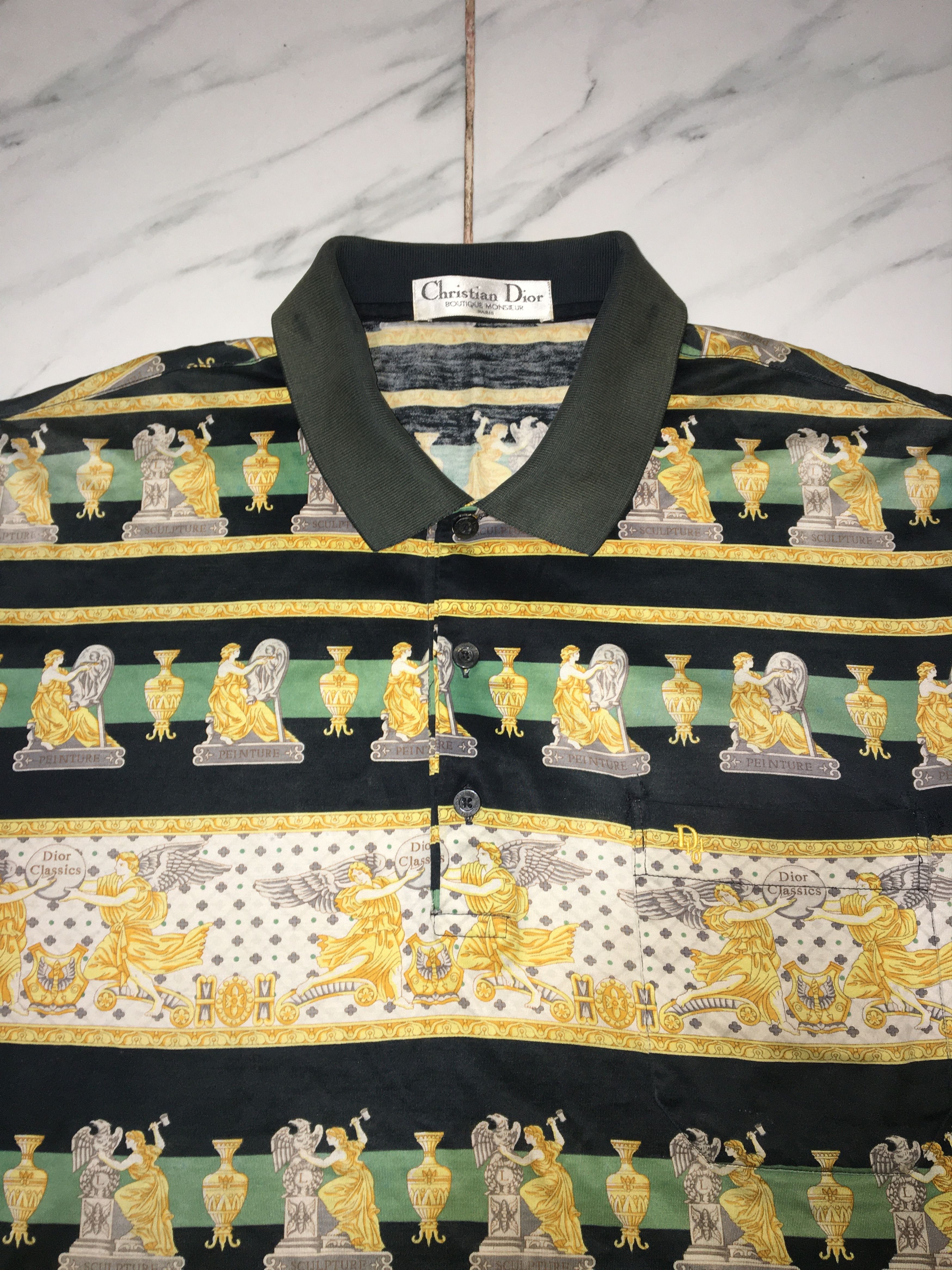Christian Dior Monsieur Vintage Christian Dior Boutique Monsieur Paris Polo Shirt Size US L / EU 52-54 / 3 - 2 Thumbnail