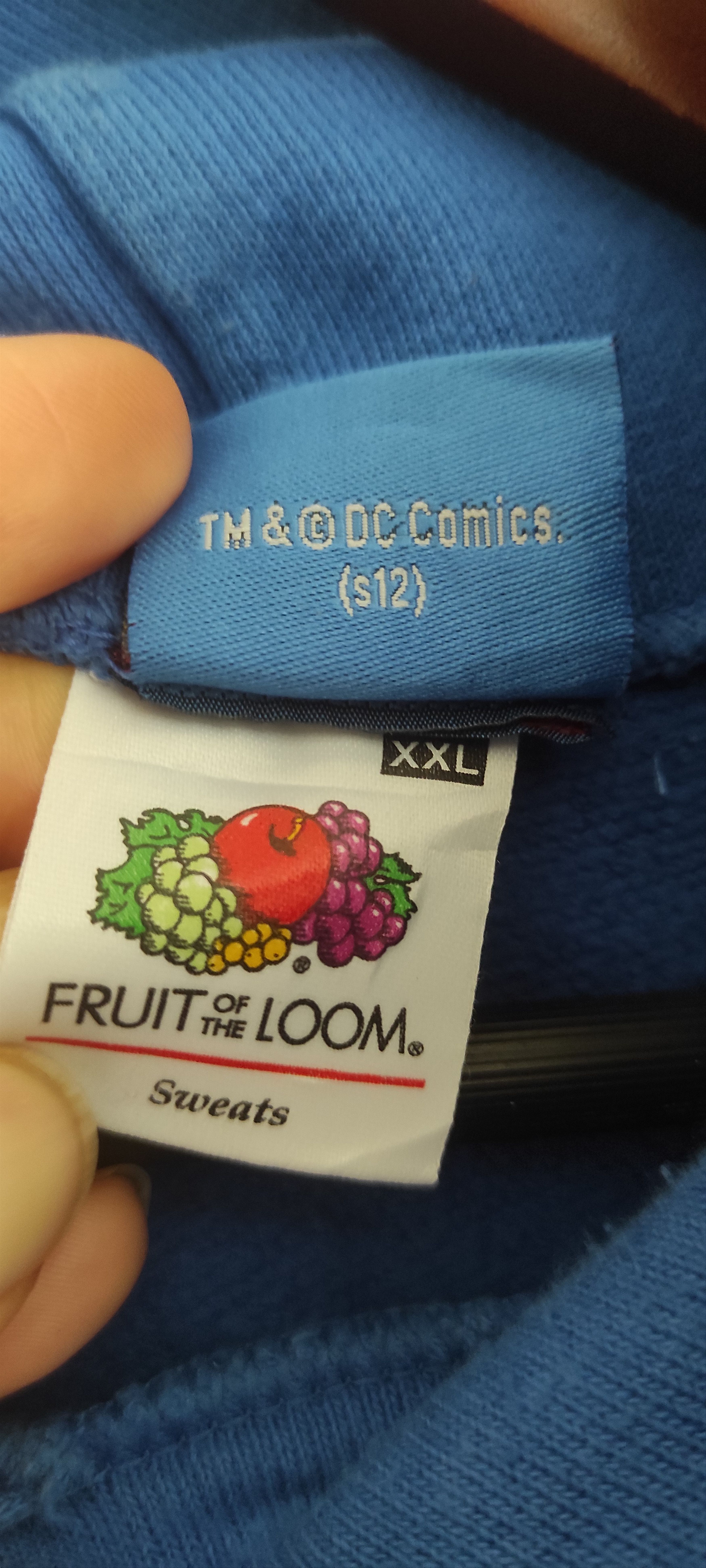 DC Comics × Fruit Of The Loom × Vintage Fruit Of The Loom DC Comics Hero Superman Hooded Sweatshirt Size US XXL / EU 58 / 5 - 8 Thumbnail