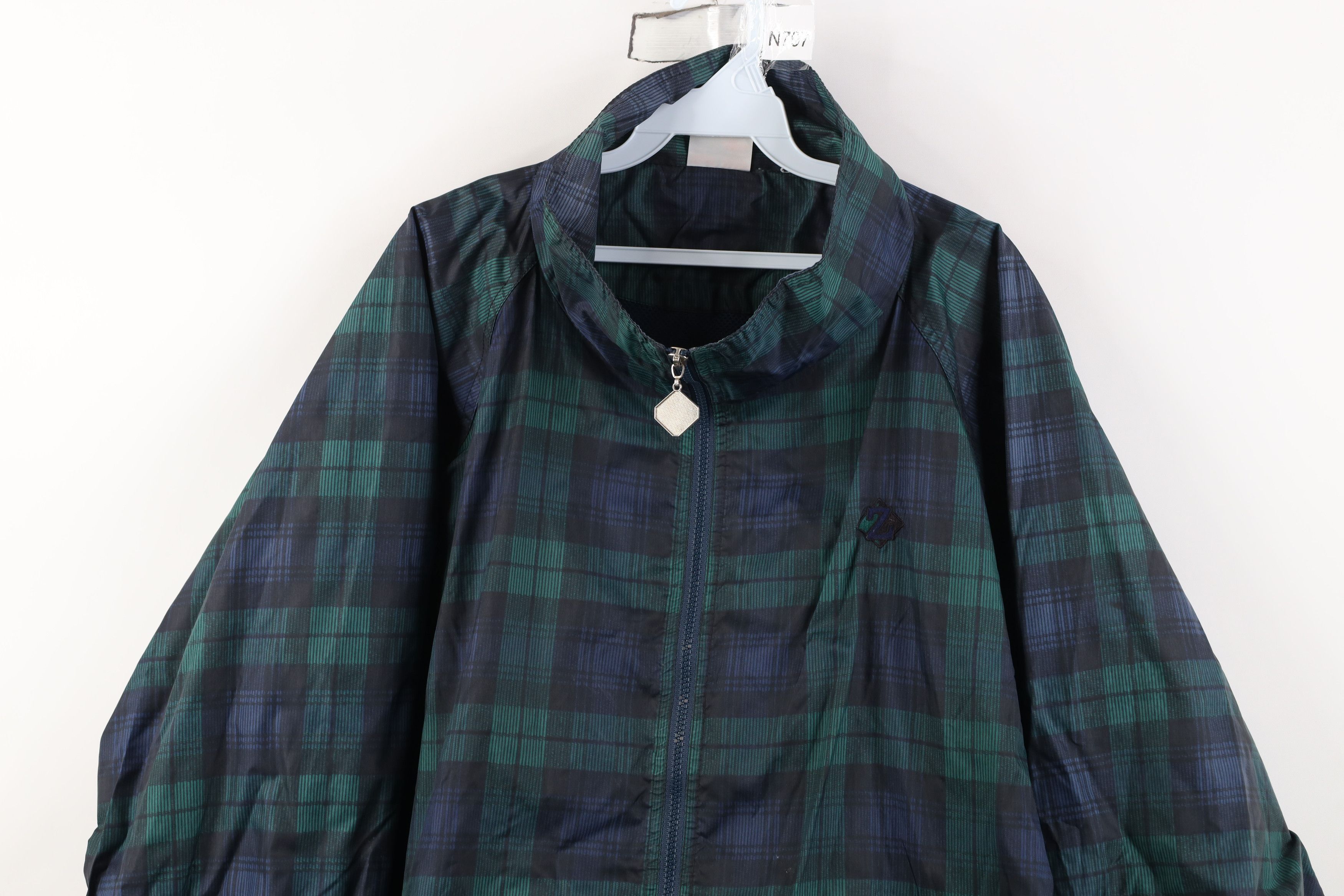 Vintage Vintage 90s Streetwear Fit Full Zip Windbreaker Jacket Plaid Size US XL / EU 56 / 4 - 2 Thumbnail