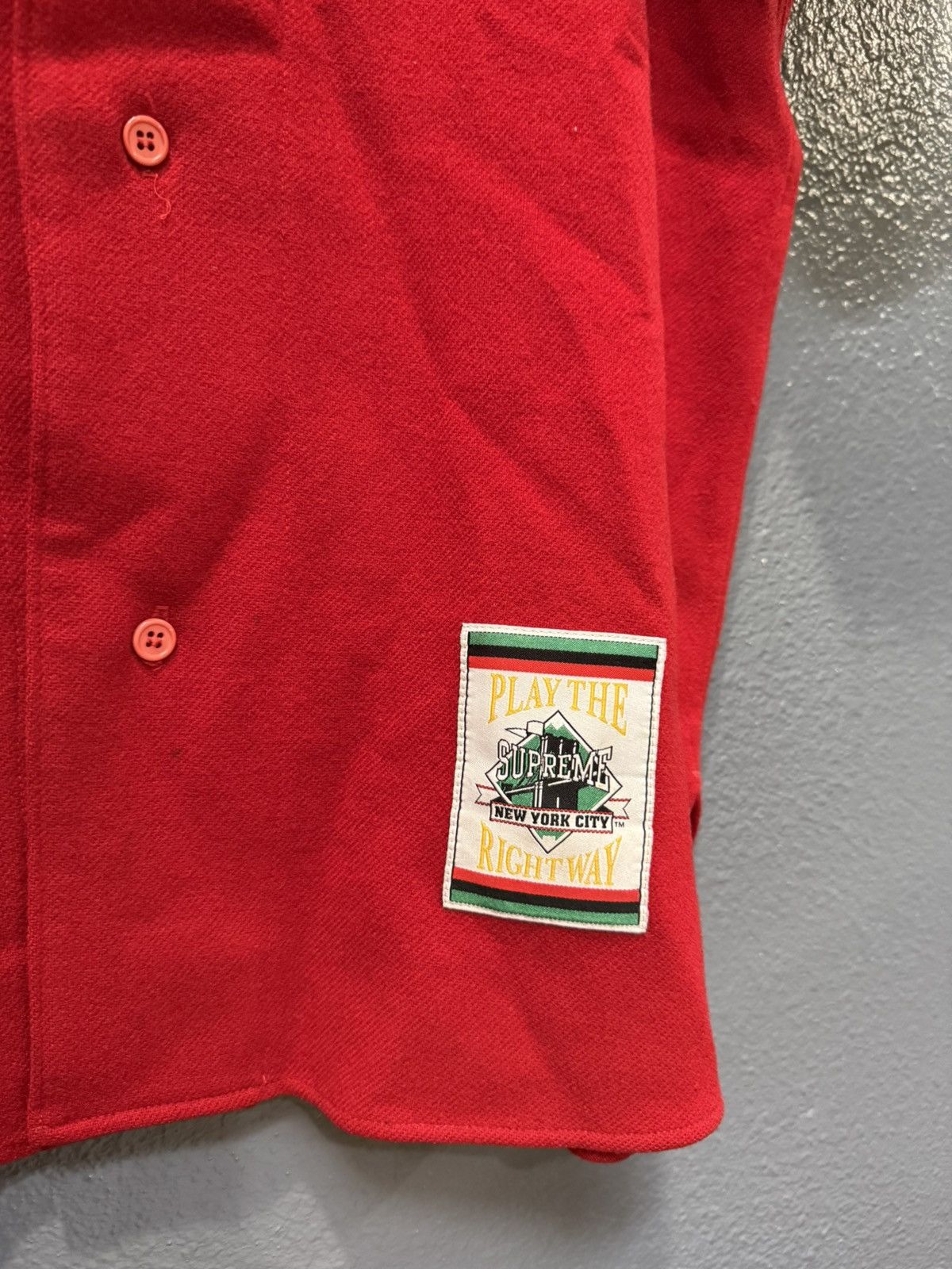 2006 Supreme Hennessy Mitchell & Ness Red Wool Jersey Large