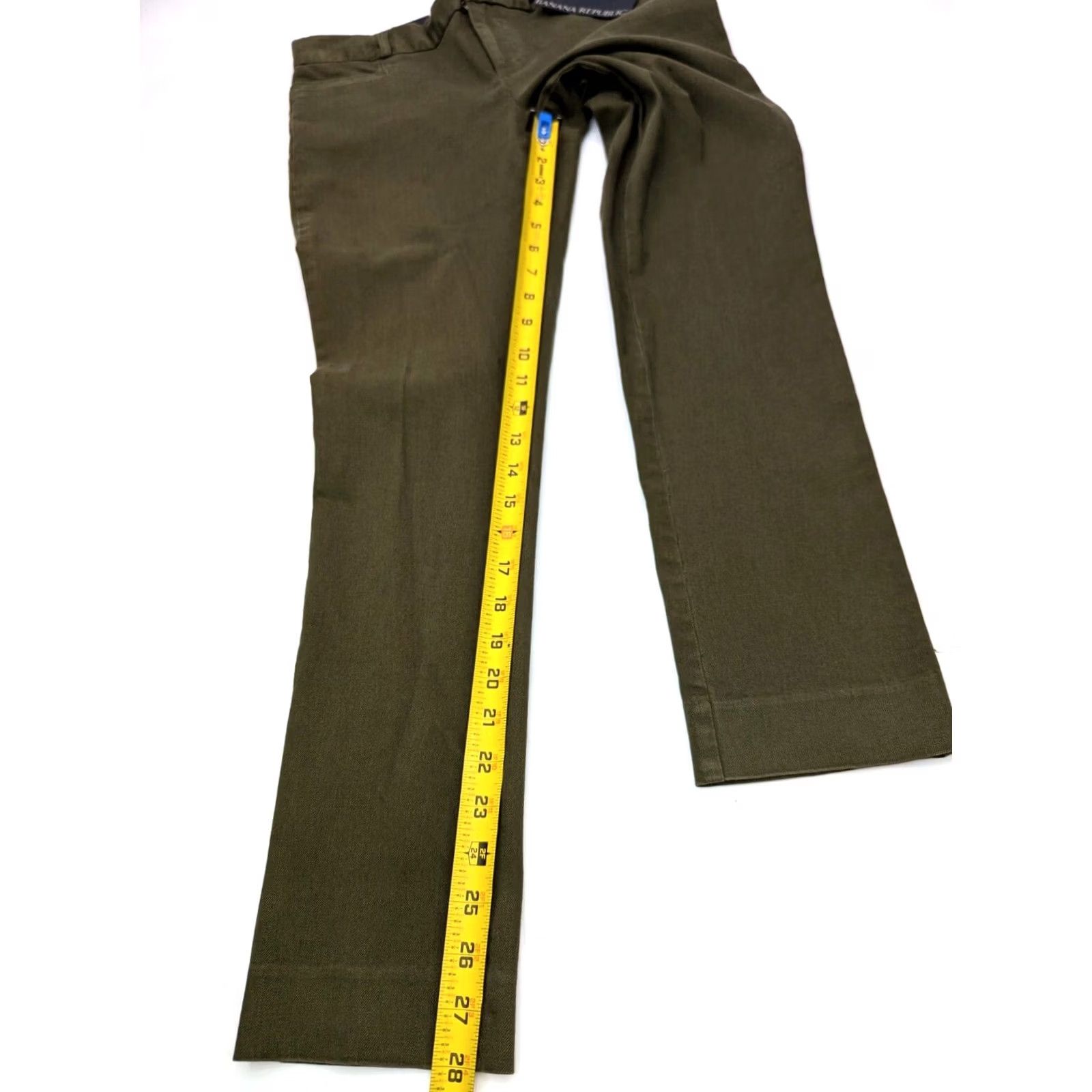 Banana Republic Banana Republic Sloan Skinny Chino Pant Olive Green Women 0 (28x28) New w Defect Size 25" / US 0 / IT 36 - 3 Thumbnail
