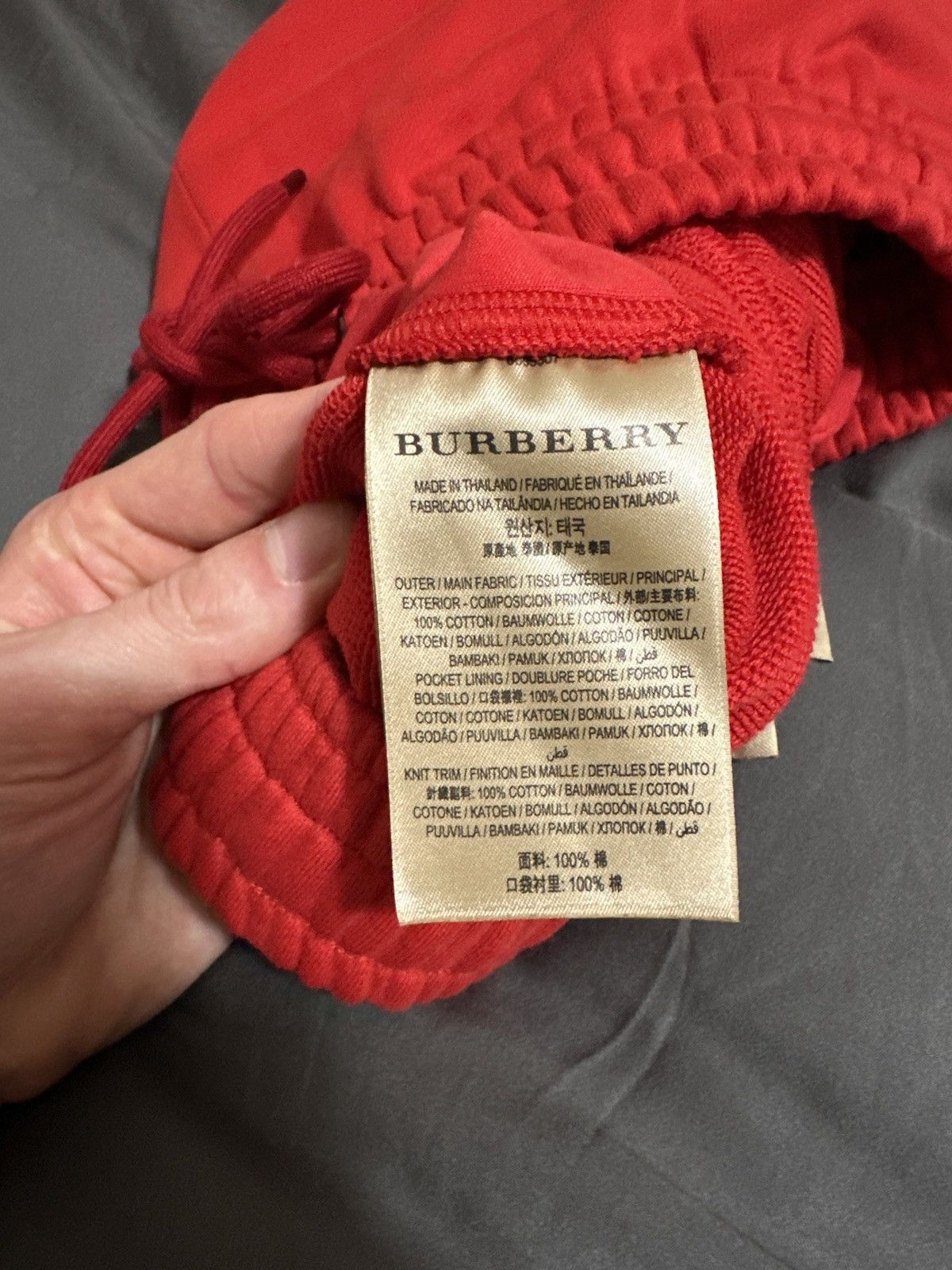 Burberry Burberry Red Chequer EKD Munley Sweatpants Size US 31 - 9 Thumbnail