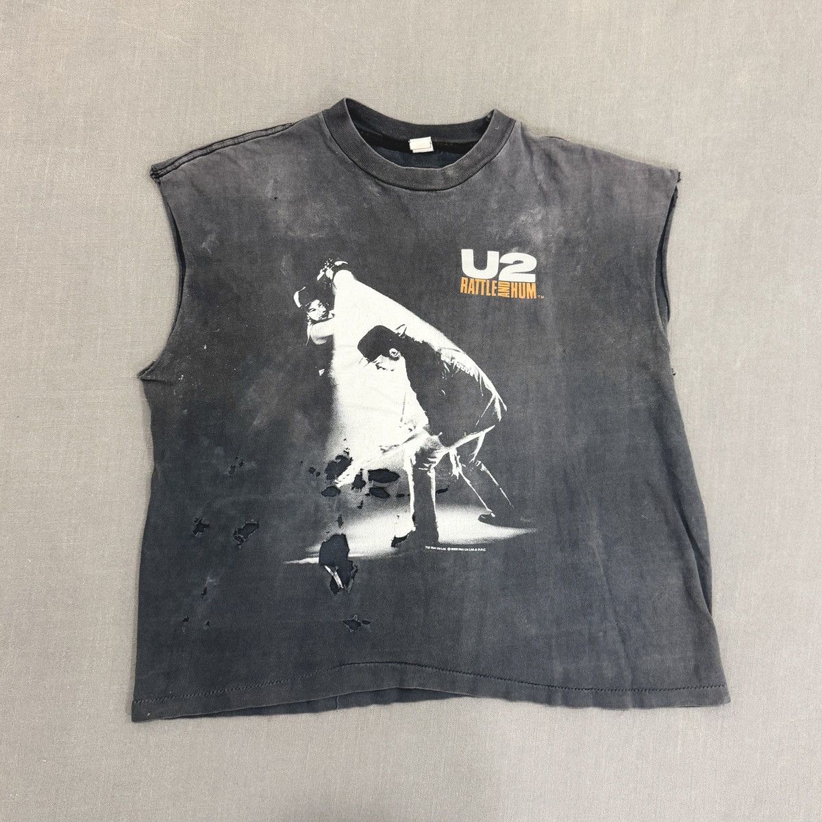 RARE U2 “RATTLE AND HUM” THRASHED TSHIRT