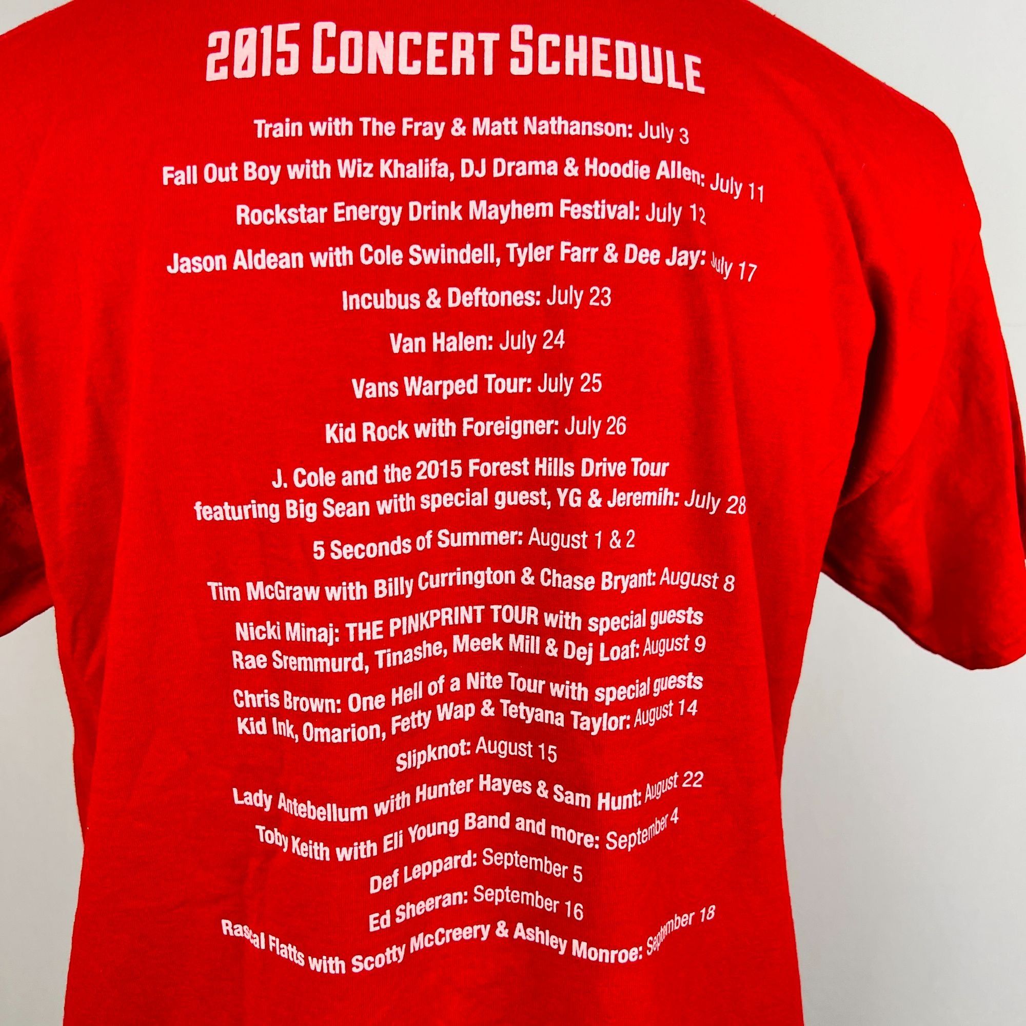 Jerzees Hollywood Casino Amphitheatre Rock On 2015 Concert Schedule Size US XL / EU 56 / 4 - 4 Thumbnail