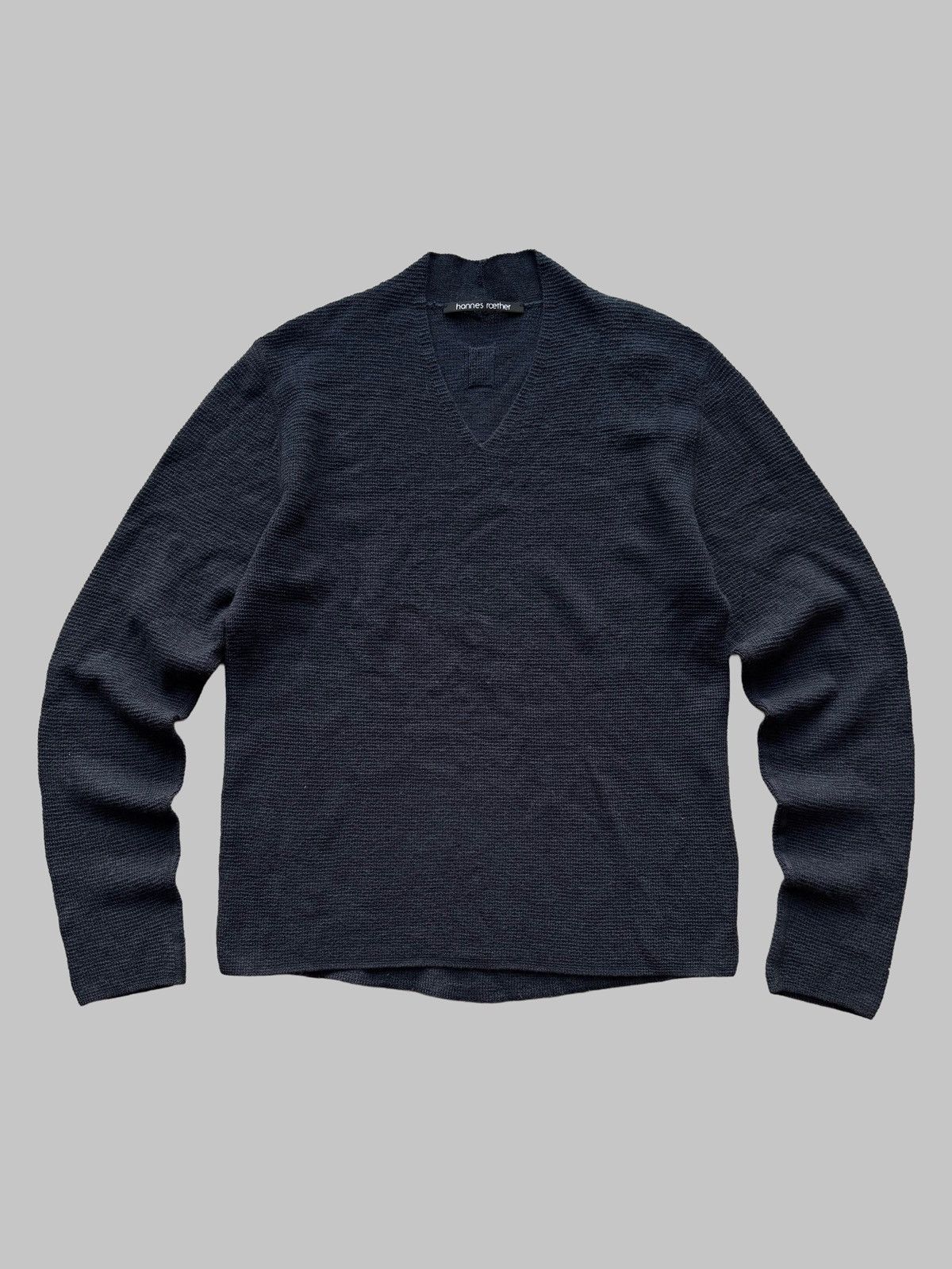 hannes roether Hannes Roether Wool Knitted Sweater Blue V Neck Size US M / EU 48-50 / 2 - 1 Thumbnail