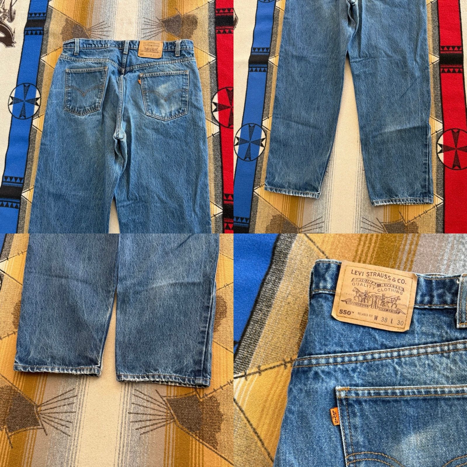 Levi's VINTAGE Levi's Orange Tab Relaxed Fit Denim Blue Jeans 38x30 Men 90s Straight Waist 38 Inseam 30 Regular Size Regular Size US 38 / EU 54 - 8 Thumbnail