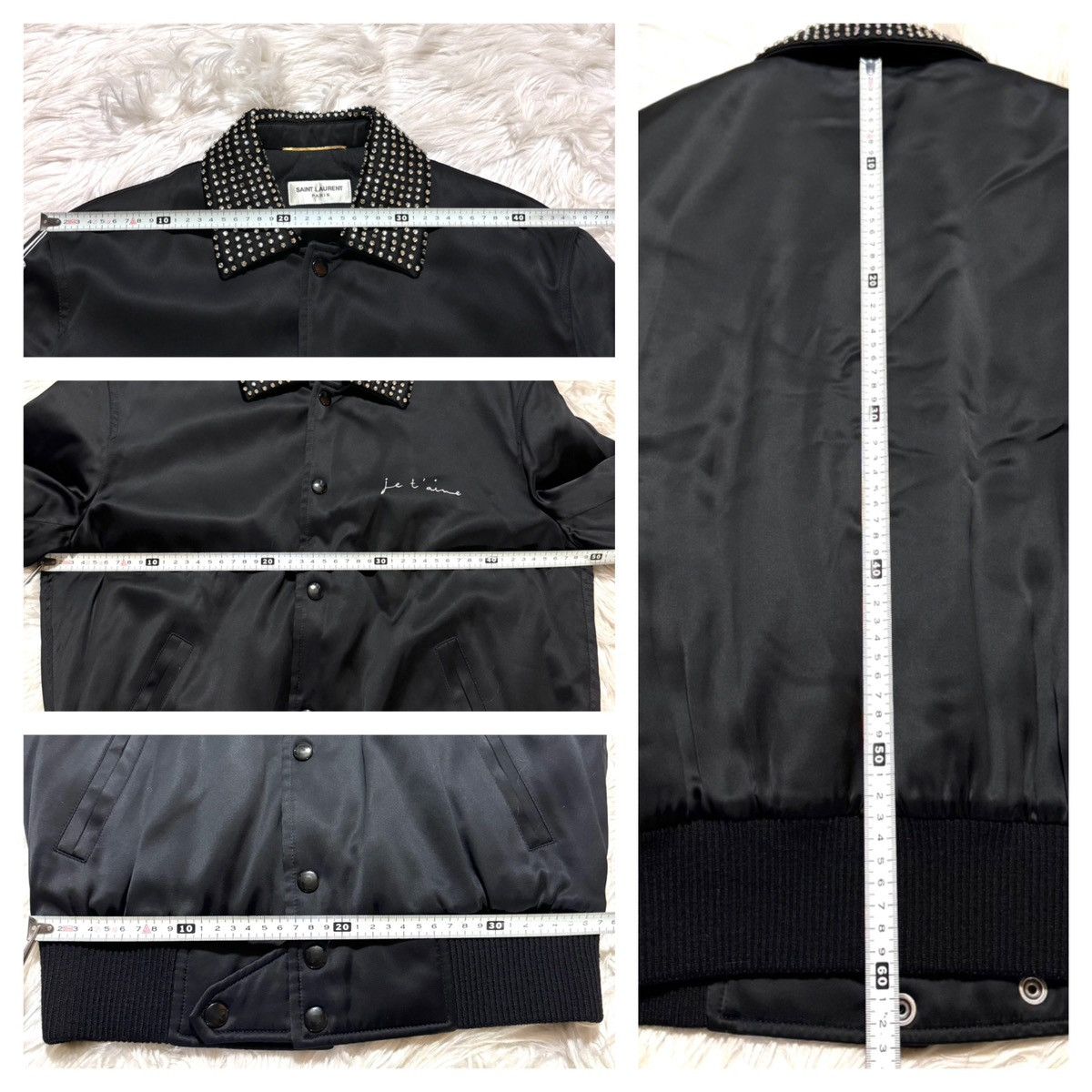 Saint Laurent Paris Saint Laurent Paris Je t'aime crystal teddy bomber jacket Size US XS / EU 42 / 0 - 11 Thumbnail