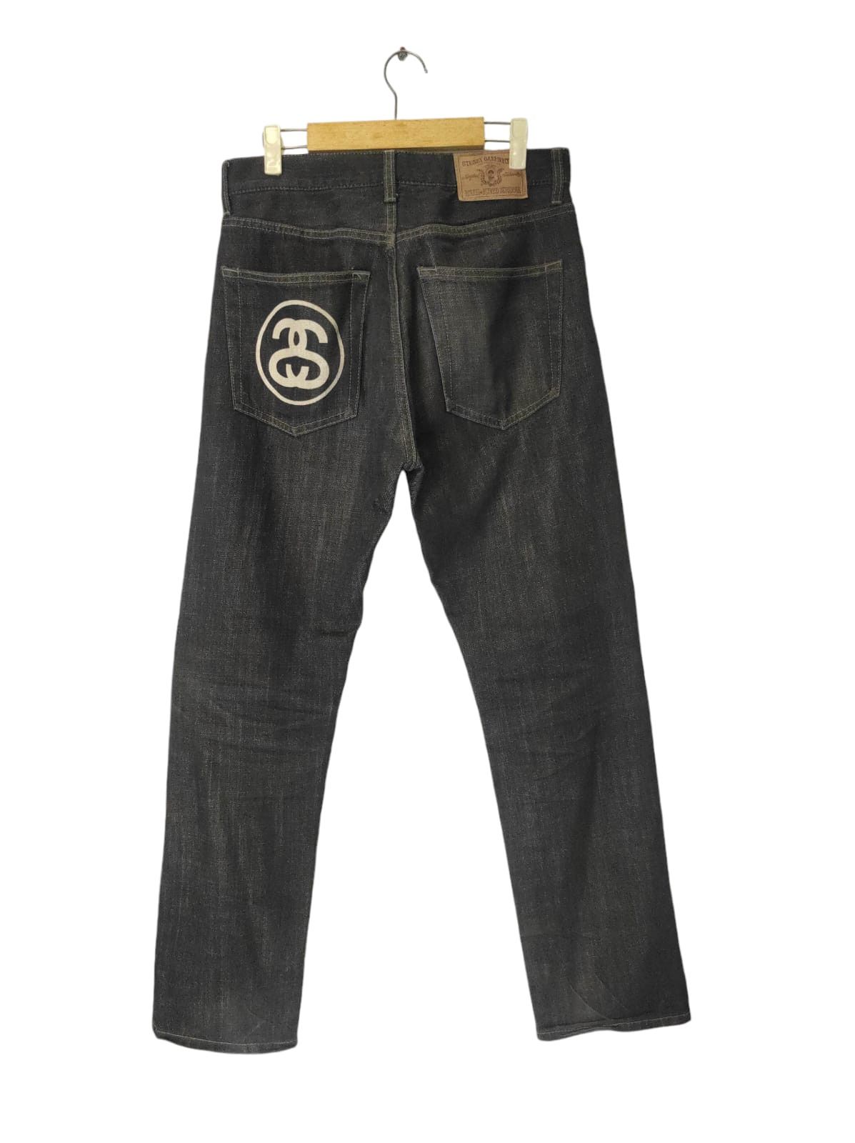 Vintage Stussy Denim Jeans logo pocket