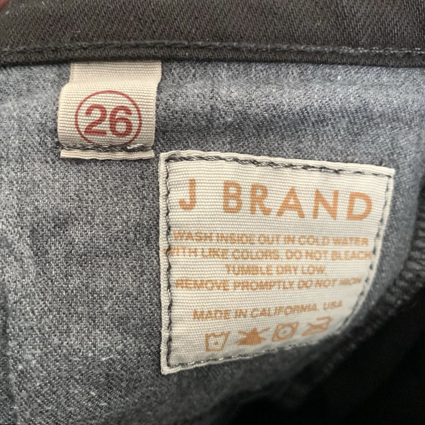 J Brand J Brand Jeans Womens 26 Black Skinny Leg JETT Dark Wash Denim Stretch Low Rise Jeans Size 26" / US 2 / IT 38 - 7 Thumbnail