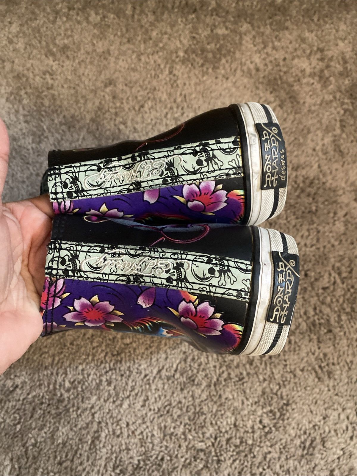 Ed Hardy Rare!Vintage Y2K Ed Hardy Hi top Sneakers size 11 Size US 11 / EU 44 - 6 Thumbnail