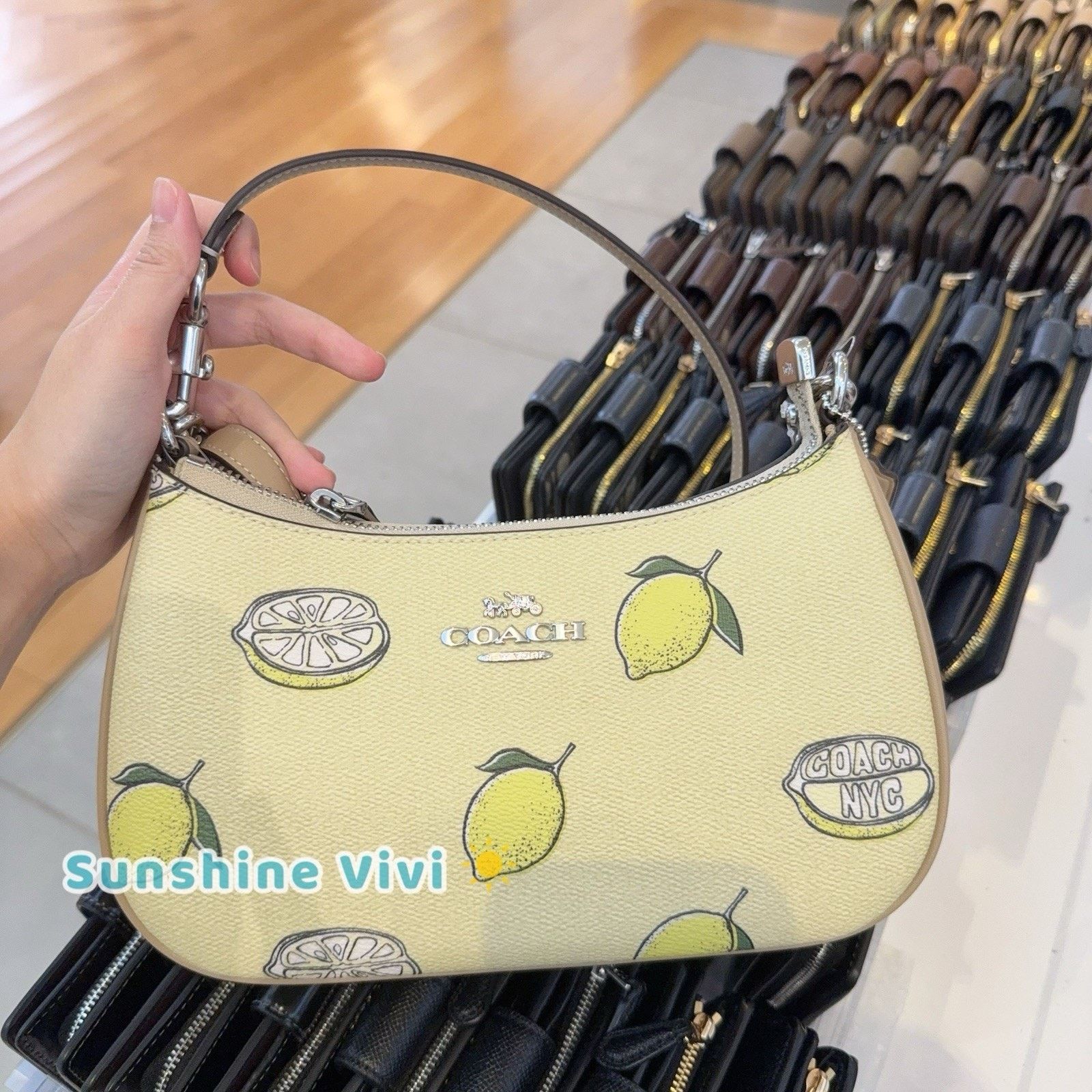 Coach NWT Coach Teri Shoulder Bag With Lemon CBA53 Garden Glade Size ONE SIZE - 1 Thumbnail