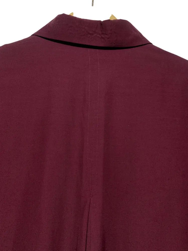 Yohji Yamamoto Yohji Yamamoto Y' s shawl collar rayon over shirt maroon Size US L / EU 52-54 / 3 - 7 Thumbnail
