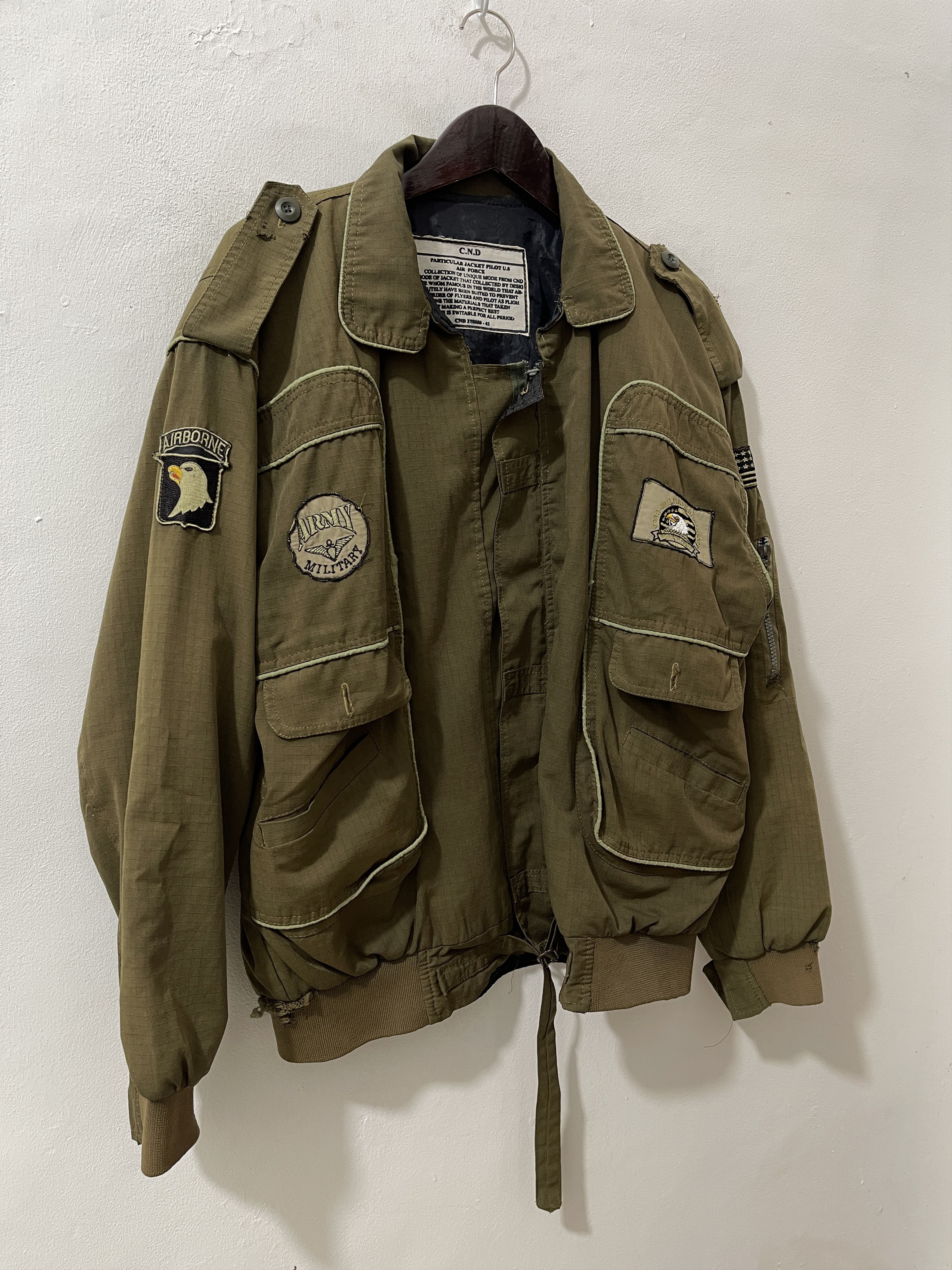 Vintage Vintage C.N.D Pilot Thrashed Utility Tanker Jacket Size US L / EU 52-54 / 3 - 3 Thumbnail