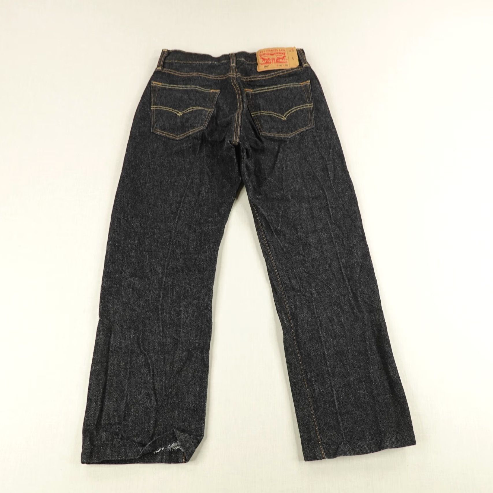 Levi's VINTAGE Levi's 501 Jeans Men 30x26 Straight Leg Dark Denim Cotton Hemmed Size US 27 - 6 Thumbnail