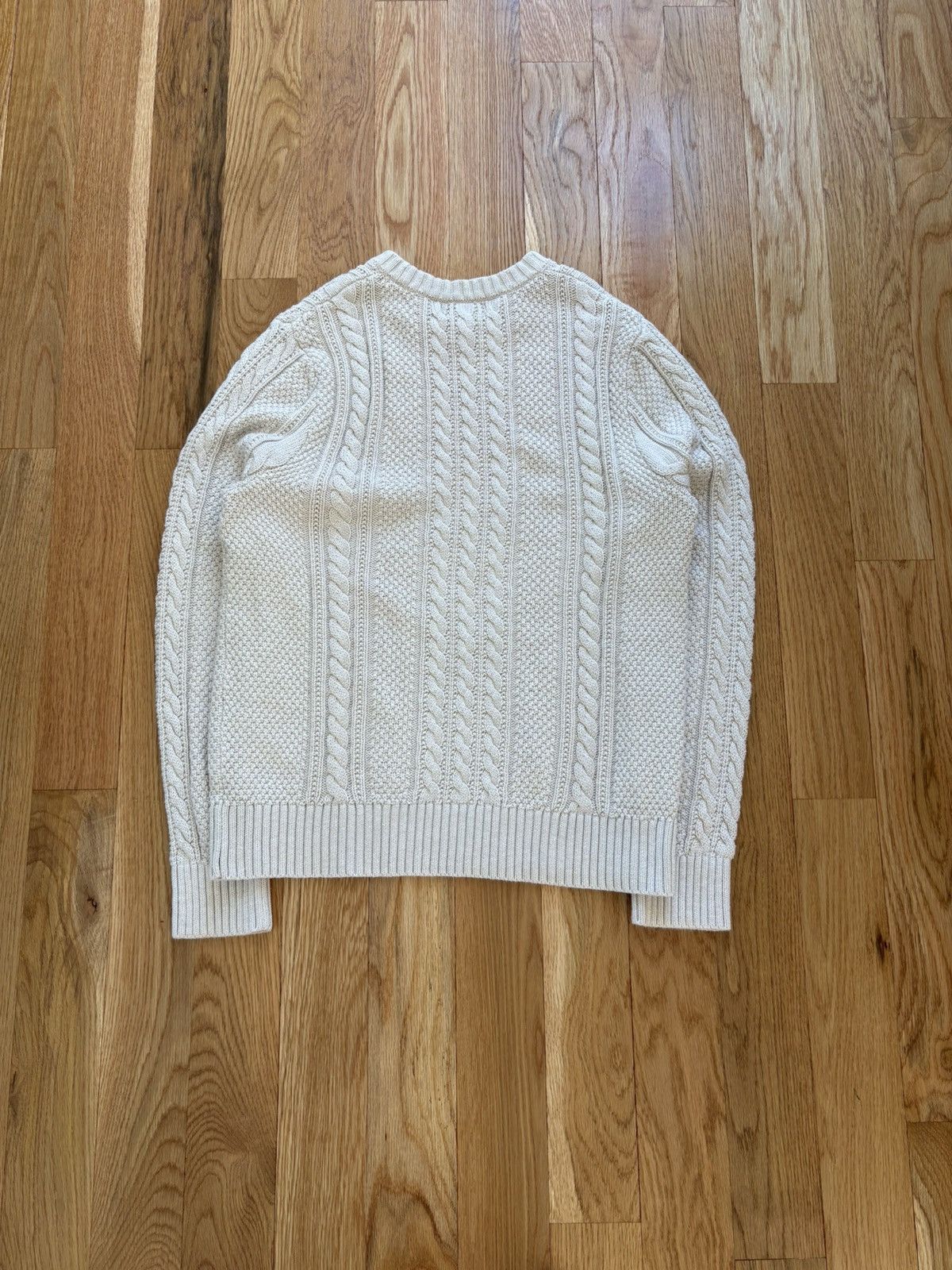 Other Goodfellow & Co White Retro Cable Knit Pullover Sweater M Size M / US 6-8 / IT 42-44 - 3 Thumbnail