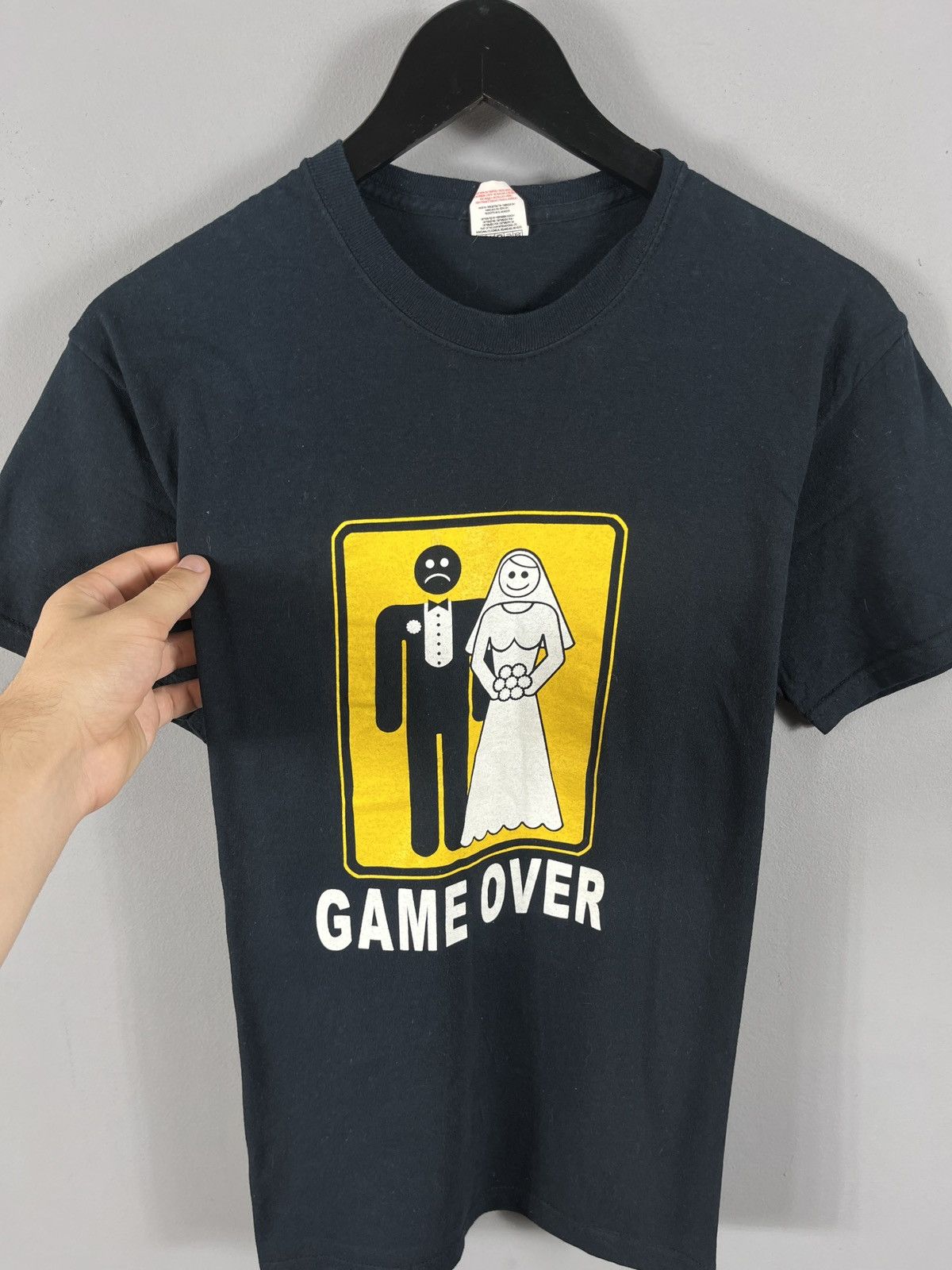 Other Vintage Game Over Married Dead Life Funny Humor Black Size US M / EU 48-50 / 2 - 2 Thumbnail