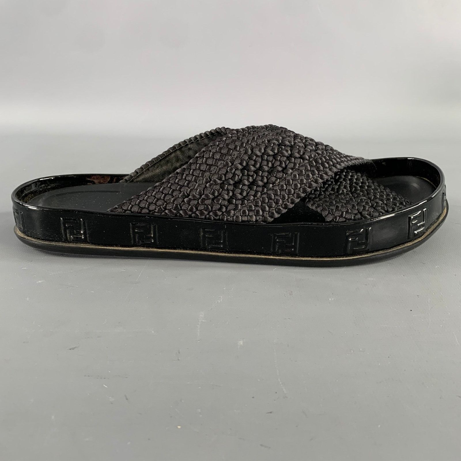 Hermes HERMES Size 11 Black Leather Slide Sandals Size US 11 / EU 44 - 2 Thumbnail