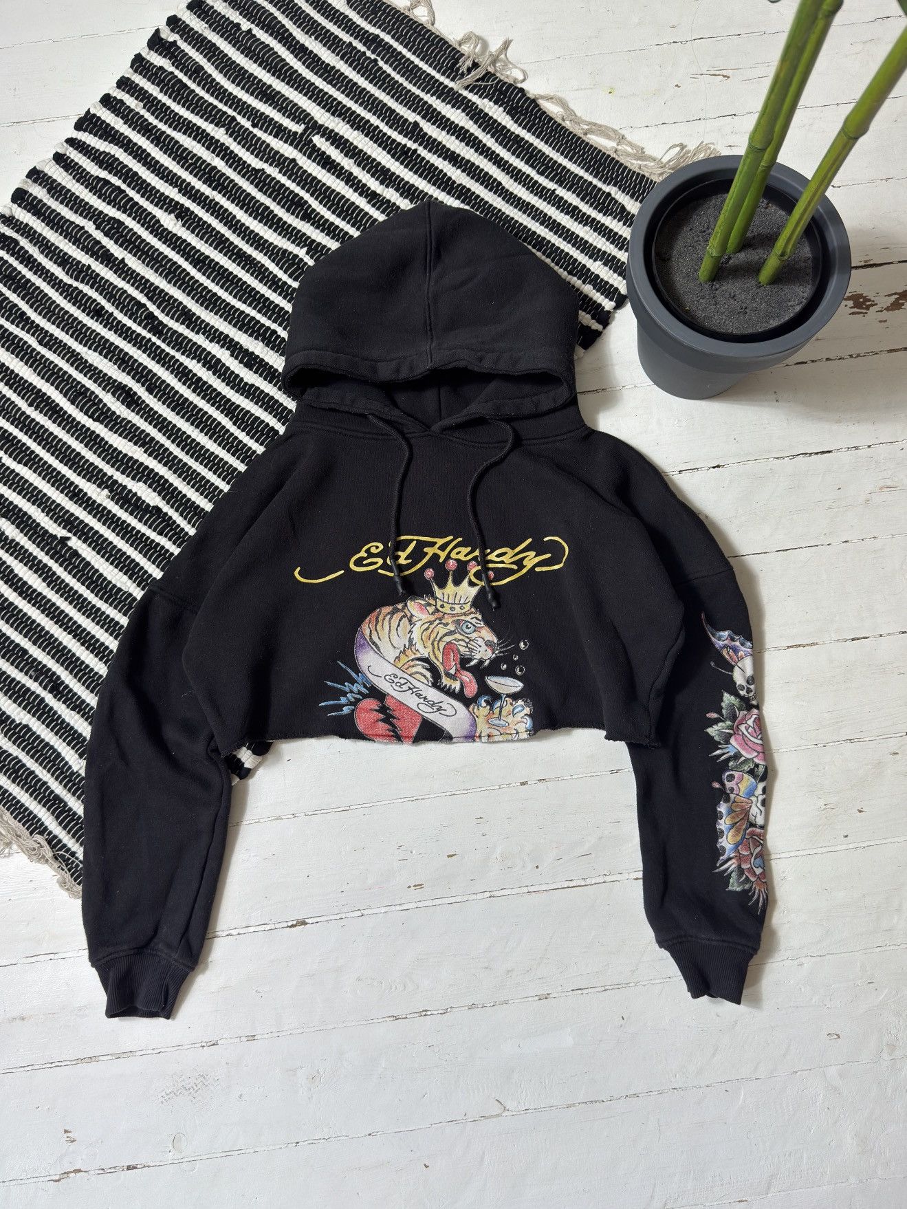 Ed Hardy ED HARDY X MISSGUIDED CROP HOODIE Size S / US 4 / IT 40 - 1 Thumbnail
