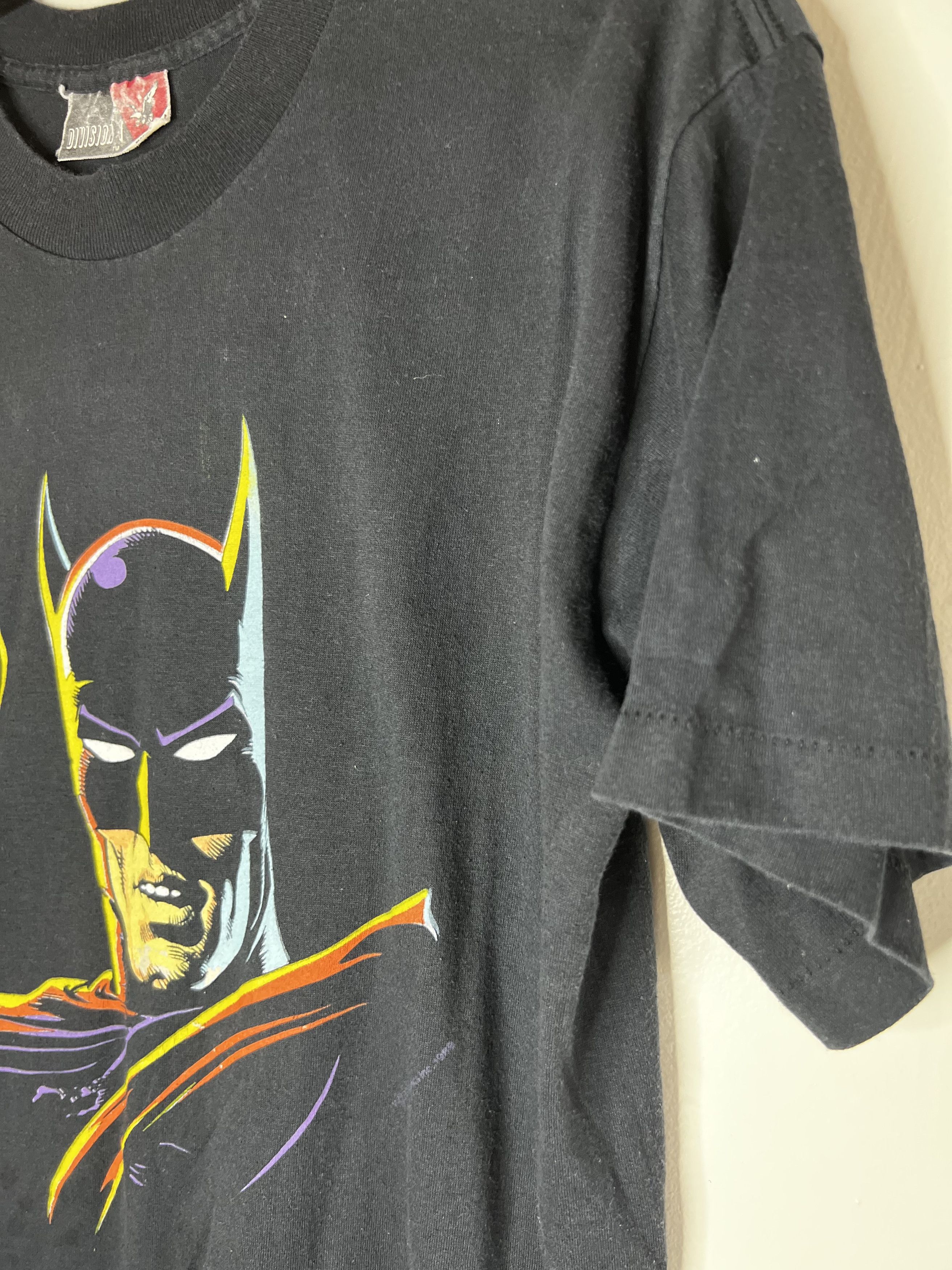 DC Comics × Vintage Vintage 1989 Batman Bat Signal Single Stitch Graphic T-Shirt Size US L / EU 52-54 / 3 - 7 Thumbnail