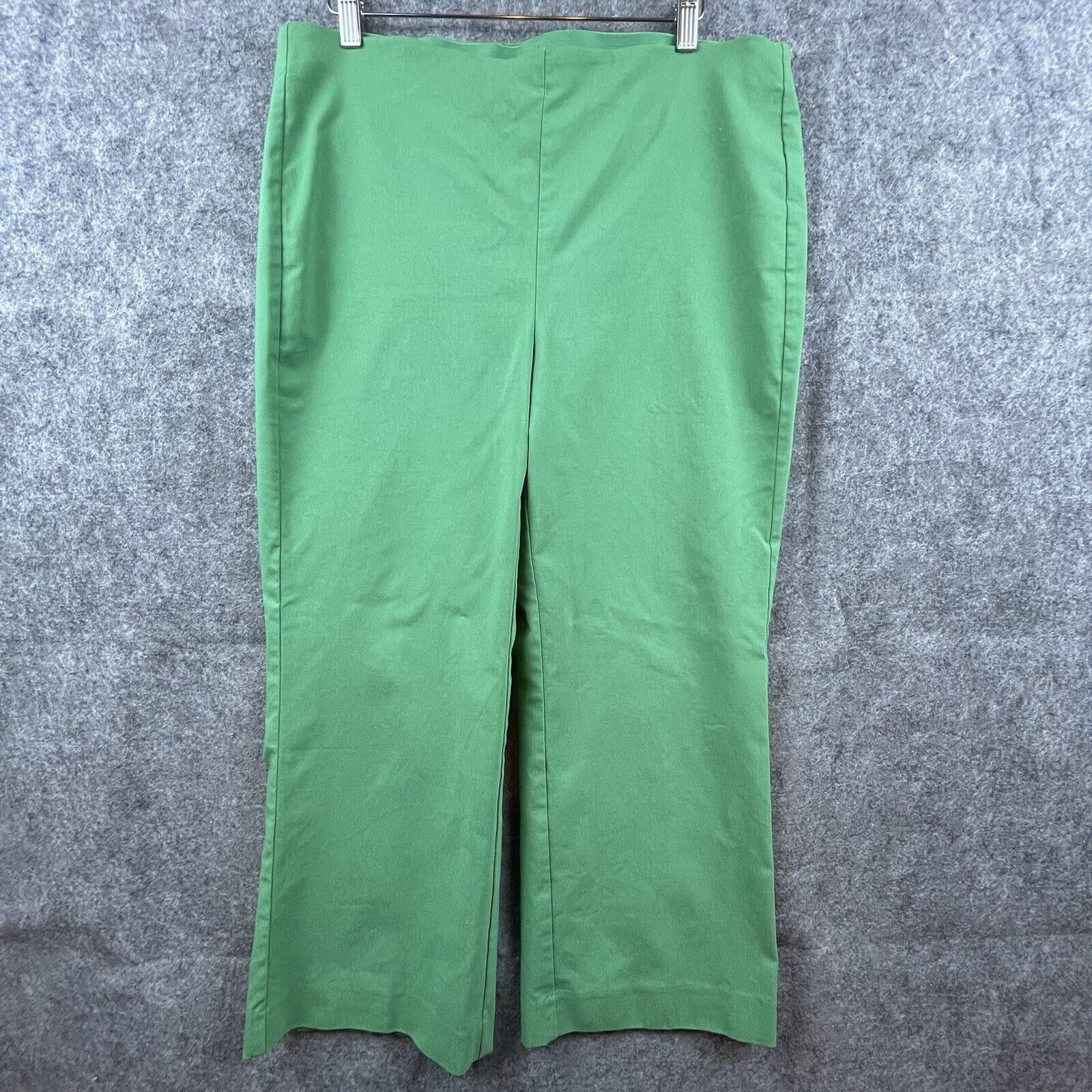 Chicos Chico's Pants Womens 2.5/ 14 Green Straight Cropped Wide Leg Size 36" / US 14 / IT 50 - 1 Thumbnail