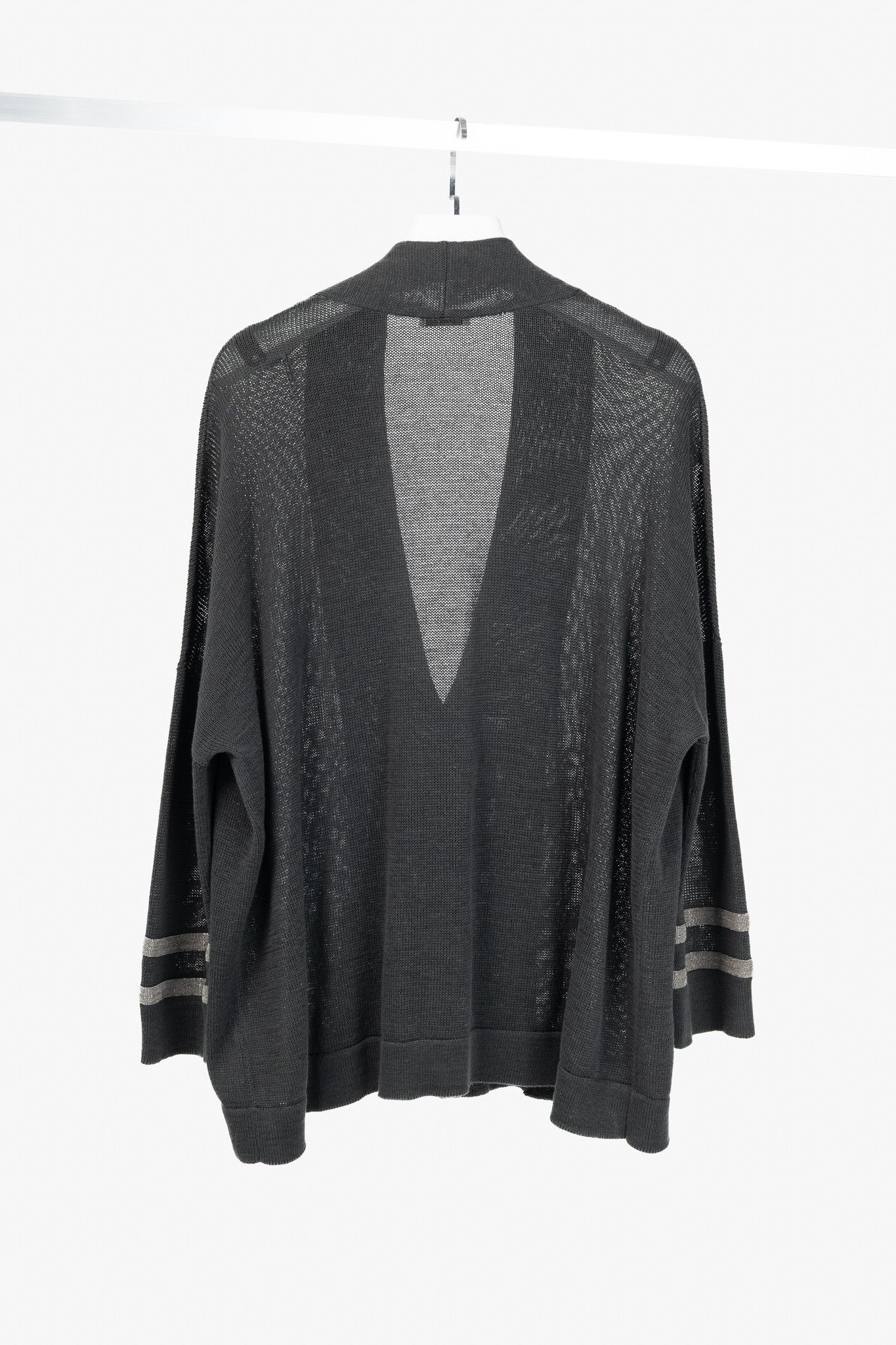 Brunello Cucinelli Brunello Cucinelli SS/16 Monili-Cuff Cotton-Knit Cardigan Size XXL / US 16-18 / IT 52-54 - 2 Thumbnail