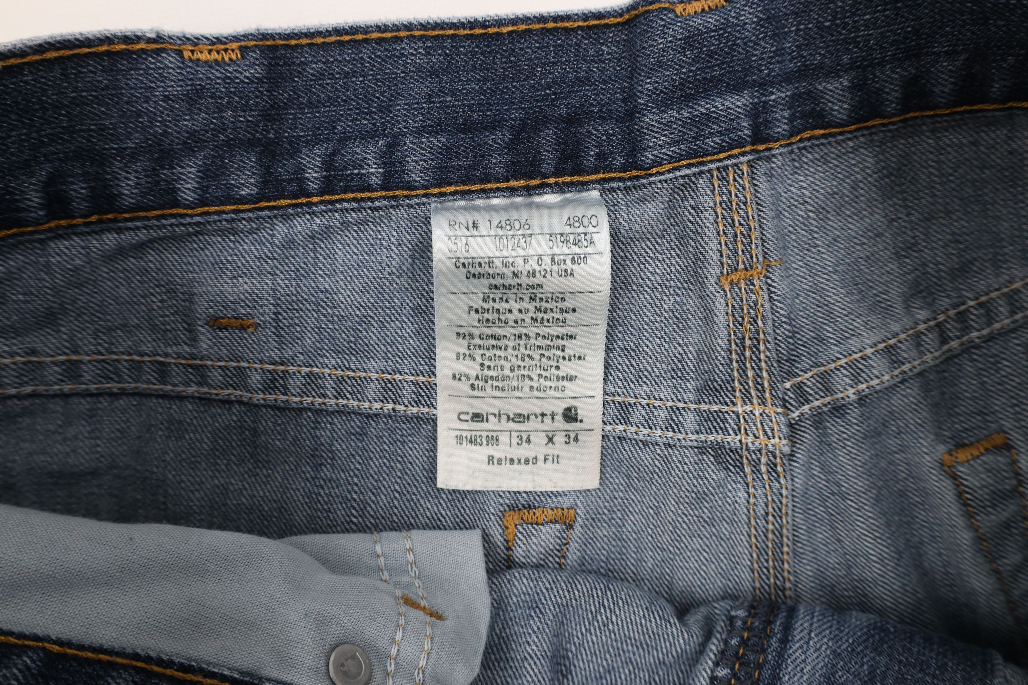 Carhartt × Vintage Vintage Y2K Carhartt Spell Relaxed Fit Stretch Denim Jeans Size US 34 / EU 50 - 7 Thumbnail
