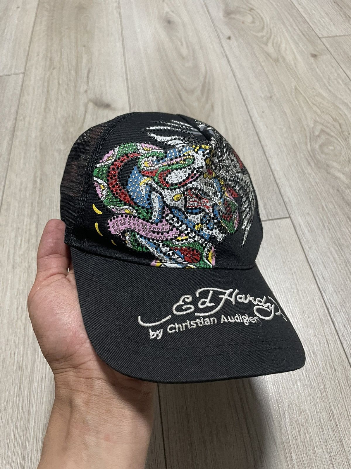 Christian Audigier × Ed Hardy Rare 90s Black Tattoo Skull  display picture 3
