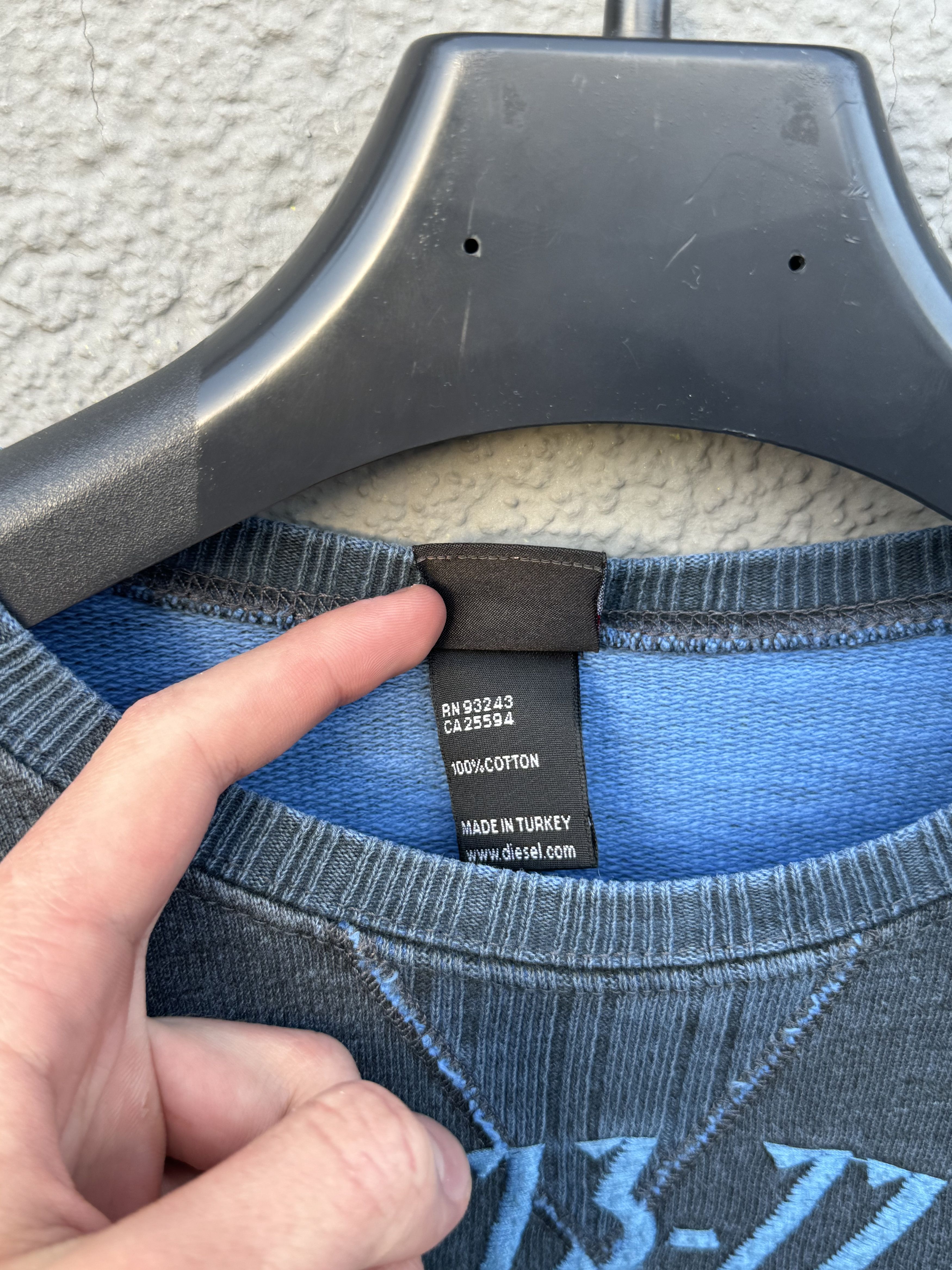 Diesel Vintage Sweatshirt Diesel Grey Blue Size M Size US M / EU 48-50 / 2 - 6 Thumbnail
