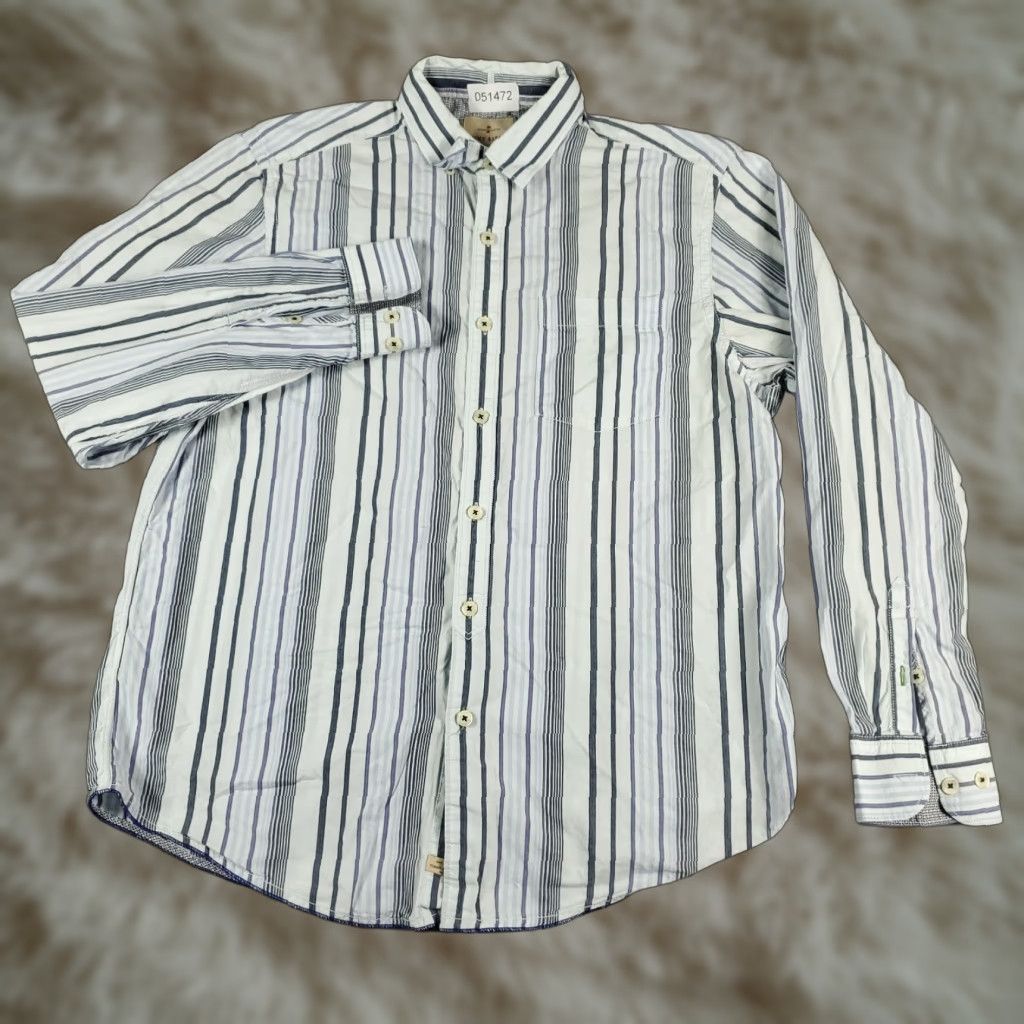 Tommy Bahama Tommy Bahama Shirt Mens Large Blue Striped Button-Up Long Sleeve Casual Size US L / EU 52-54 / 3 - 1 Thumbnail