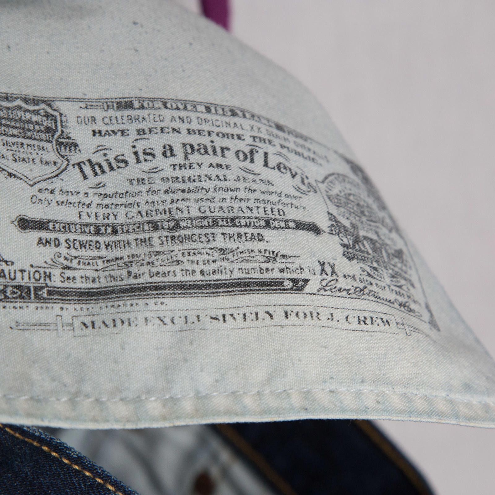 Levi's Levi's x J Crew 501 Dark Blue Denim Selvedge Jeans 32 x 32 Size US 32 / EU 48 - 7 Thumbnail