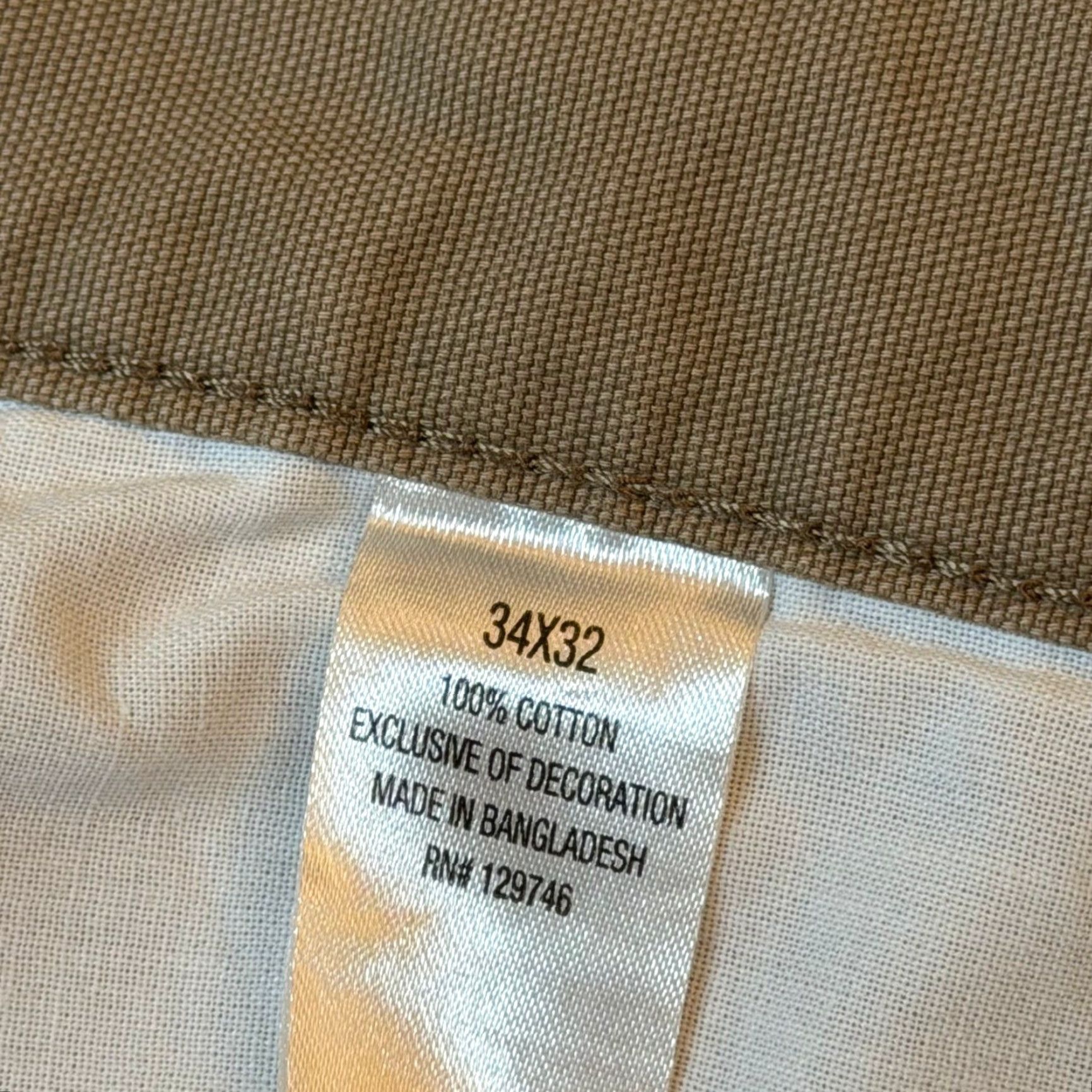 The Mountain Blue Mountain Carpenter Pants Mens 34x32 Tan Canvas Utility Work Straight Fit Size US 34 / EU 50 - 5 Thumbnail