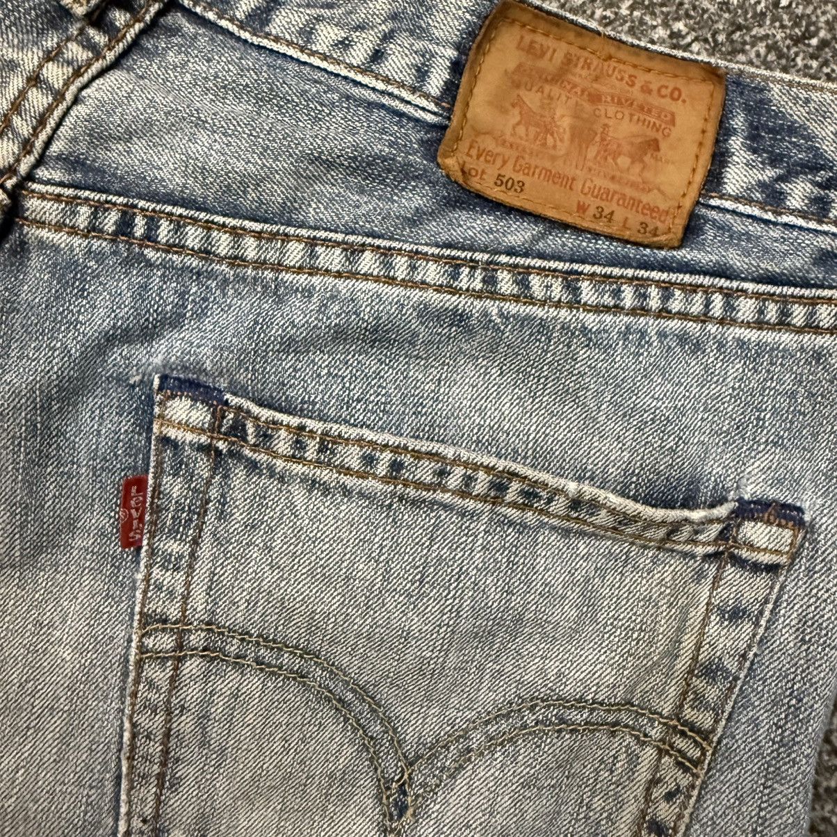 Levi's Vintage Clothing 🔥 Vintage Distressed Levis 503 Wideleg Denim Size US 34 / EU 50 - 11 Thumbnail