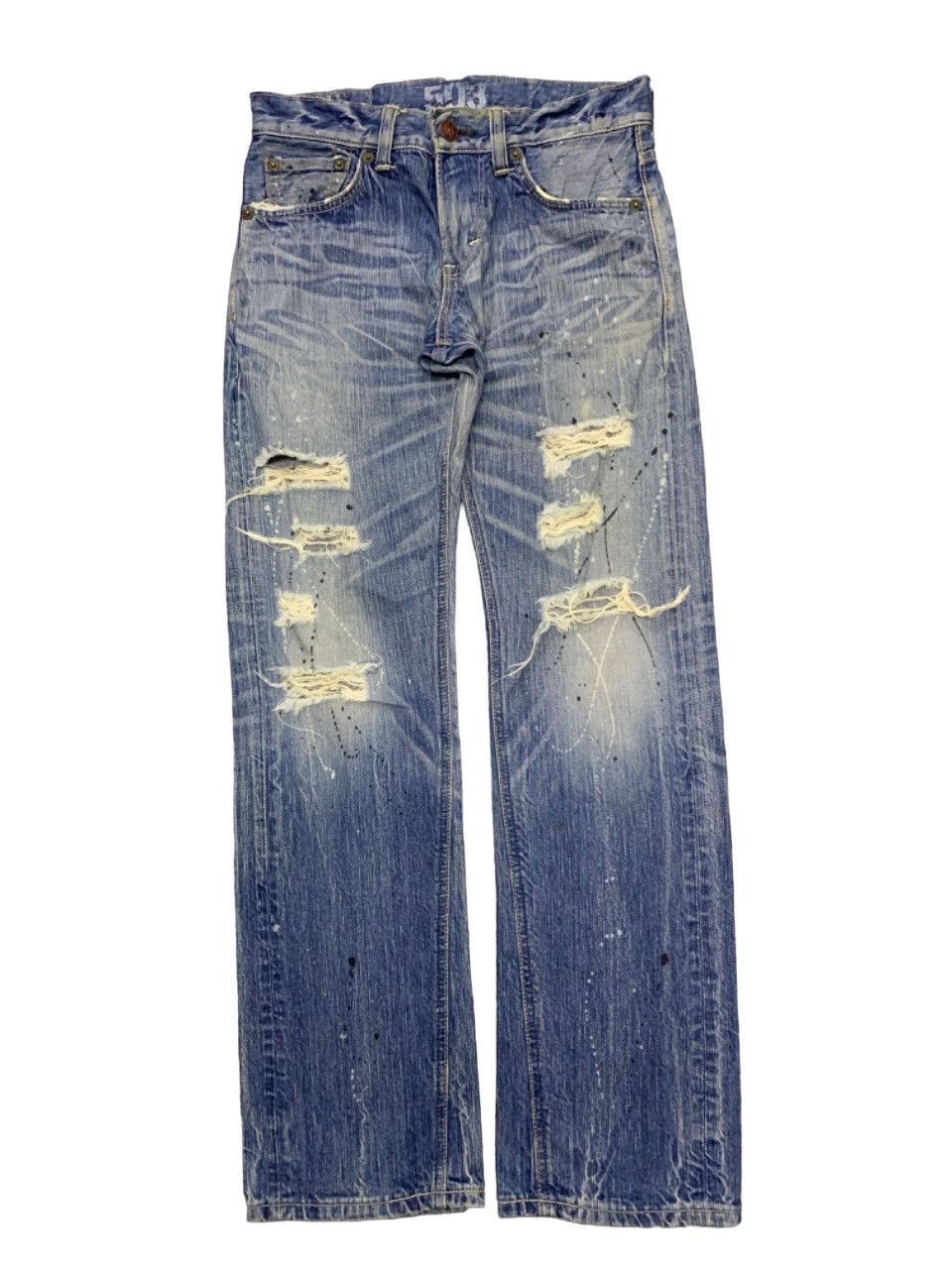 Edwin 90s EDWIN 503 BLUE TRIP DISTRESSED PANT Size US 31 - 1 Thumbnail