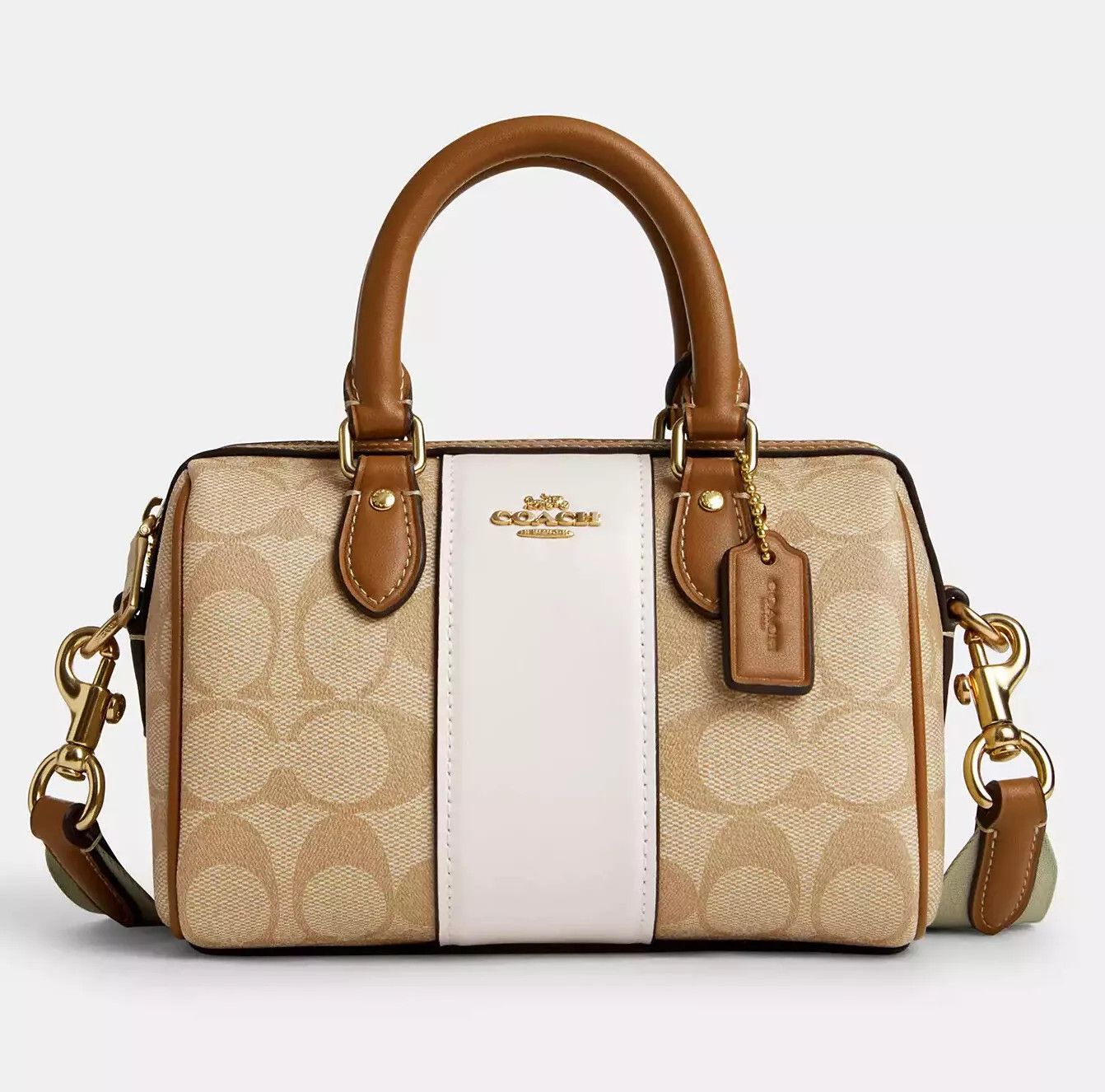Coach Mini Rowan Crossbody In Signature Canvas With Stripe CR243 Size ONE SIZE - 4 Thumbnail