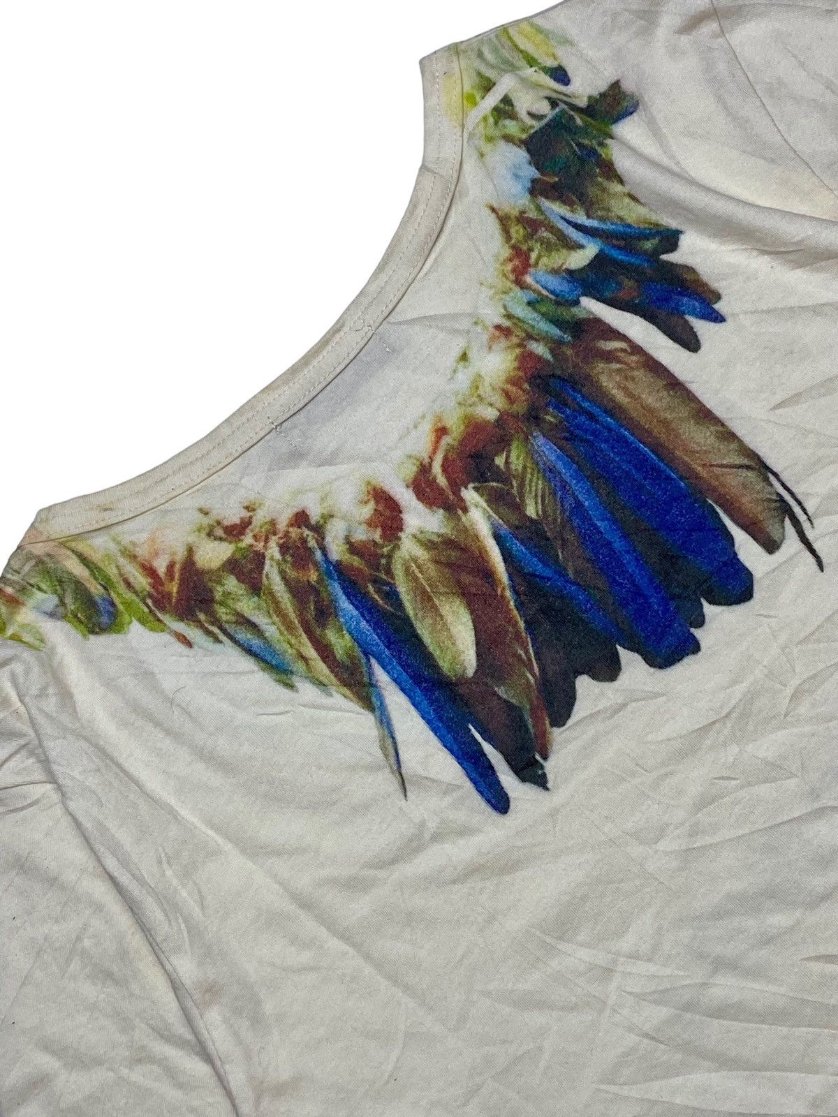 トップス archive goa three feathers print T-shirt archive