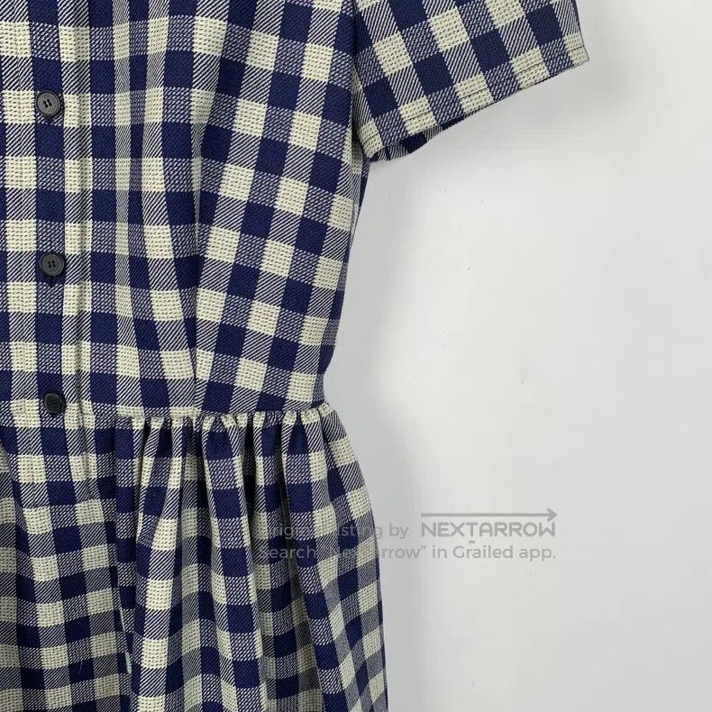 Dior Dior Color-matched plaid wool lapel short-sleeved dress Size XXS / US 00 / IT 34 - 4 Thumbnail