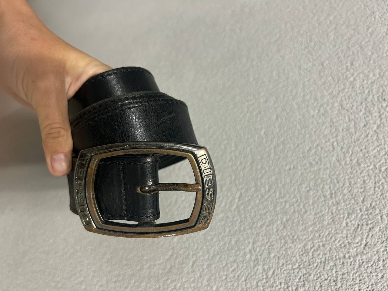 Diesel Diesel mens black leather belt 100/40 Size 40 - 3 Thumbnail
