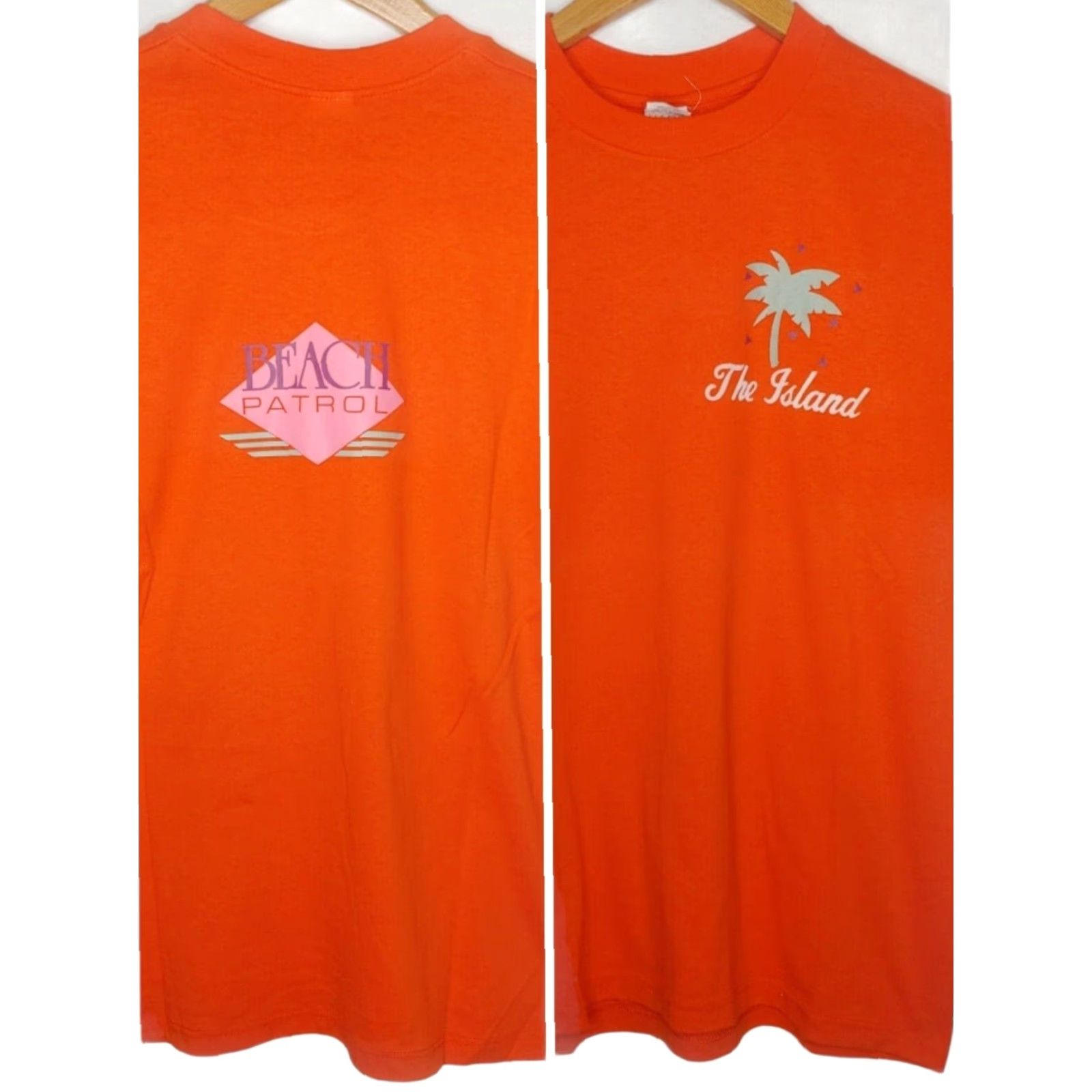 Velva Sheen VINTAGE Velva Sheen Beach Patrol T-Shirt Shirt Men L Orange Single Stitch Surf Coast Coastal Size US L / EU 52-54 / 3 - 2 Thumbnail