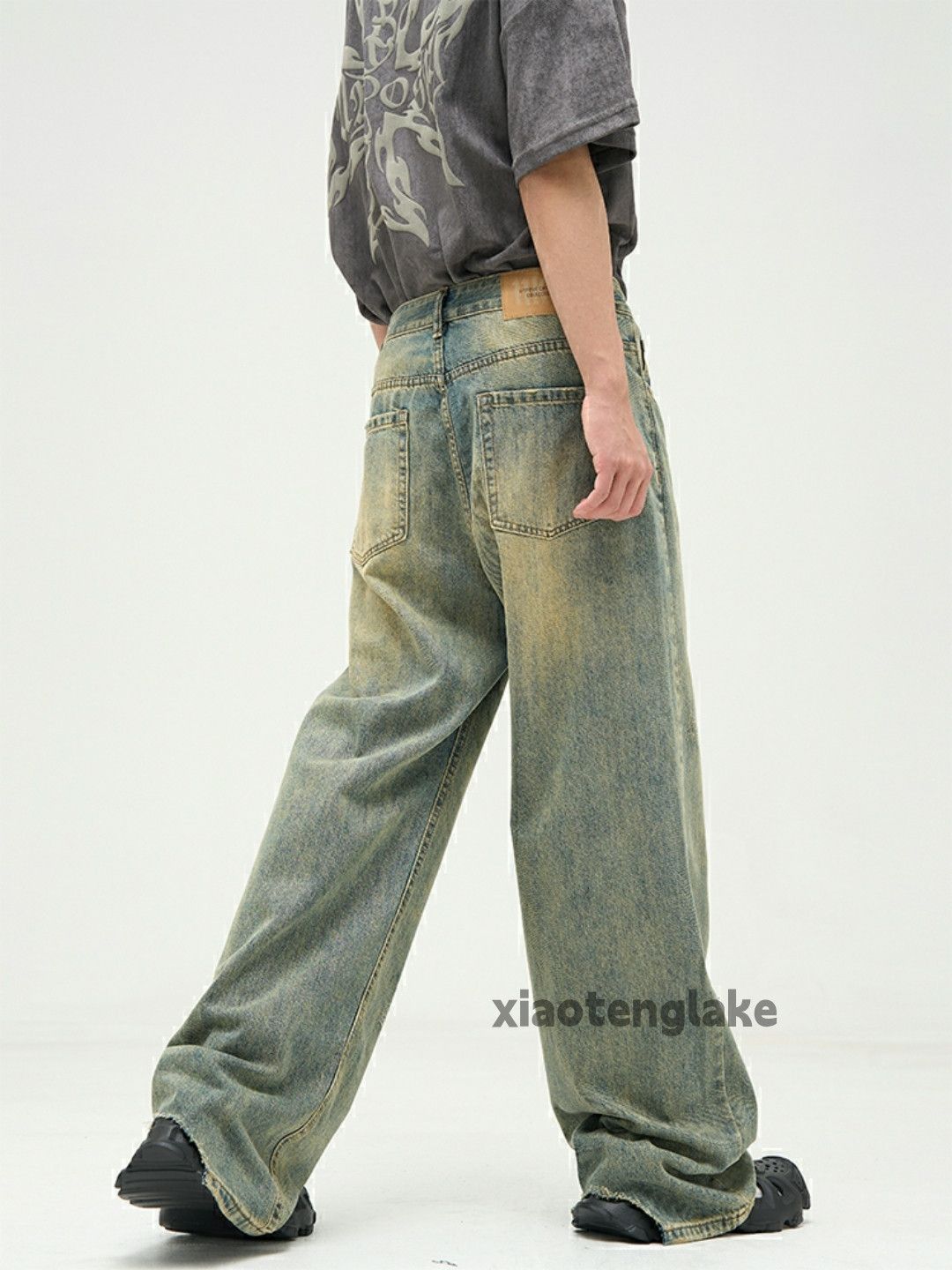 Jean × Vintage washed faded y2k yuppie bootcut flared grunge jeans Size US 28 / EU 44 - 5 Thumbnail