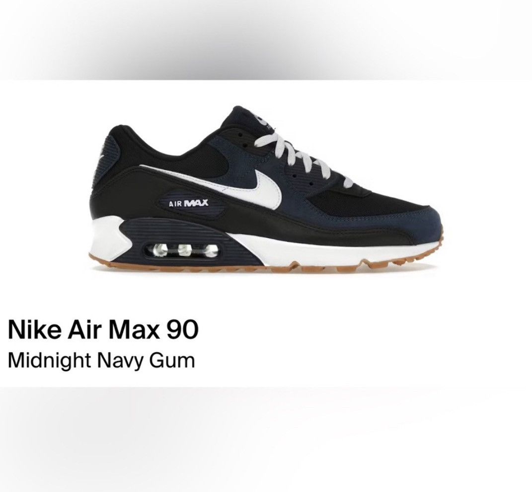 Nike nike air max 90 midnight navy gum Size US 10.5 / EU 43-44 - 1 Thumbnail
