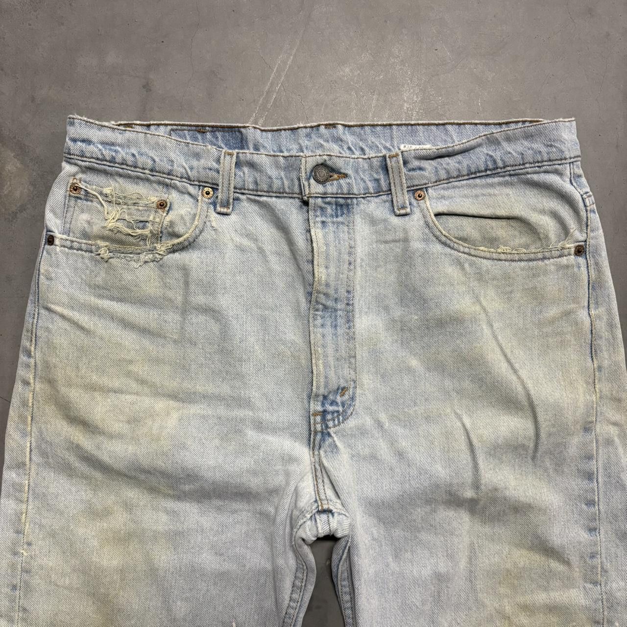 Japanese Brand × Vintage Crazy Vintage Y2K/2000s Grunge Light Wash Distressed Denim Jeans! Size US 38 / EU 54 - 4 Thumbnail