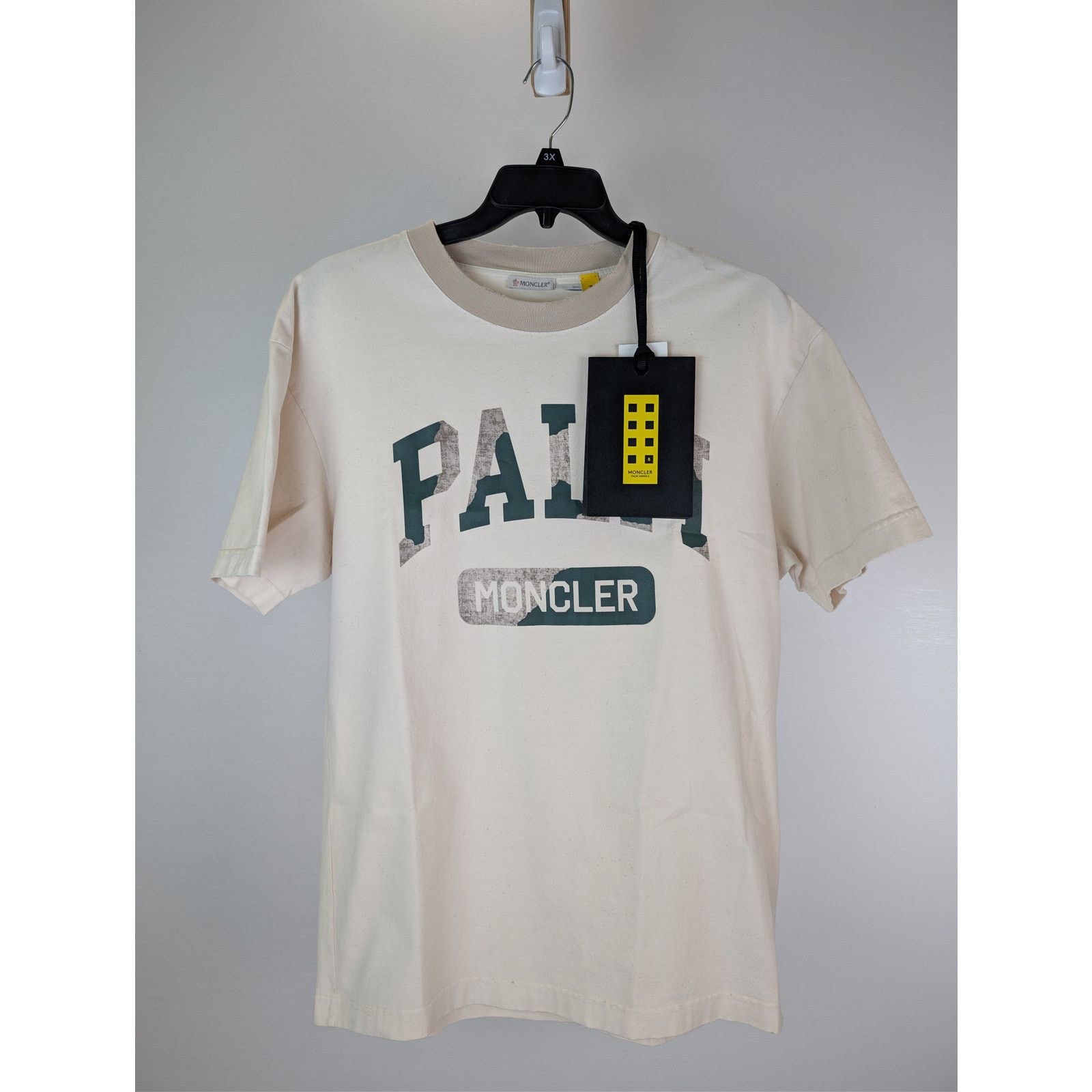 Moncler × Palm Angels o1rshd1 Short Sleeve T-Shirt in White Size US L / EU 52-54 / 3 - 7 Thumbnail